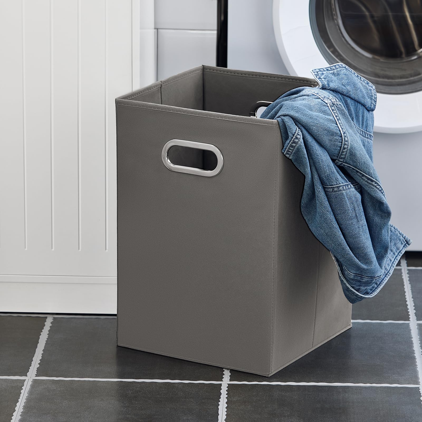 SoBuy BZR110-W, Laundry Cabinet Laundry Chest Bathroom Storage Cabinet
