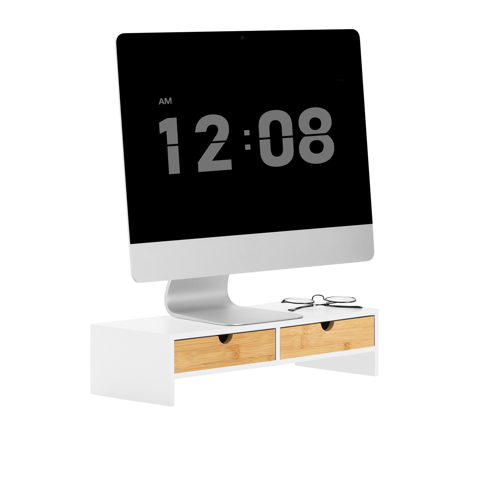 SoBuy Monitor Stand Computer Screen Monitor Riser Desk Organizer BBF02-WN