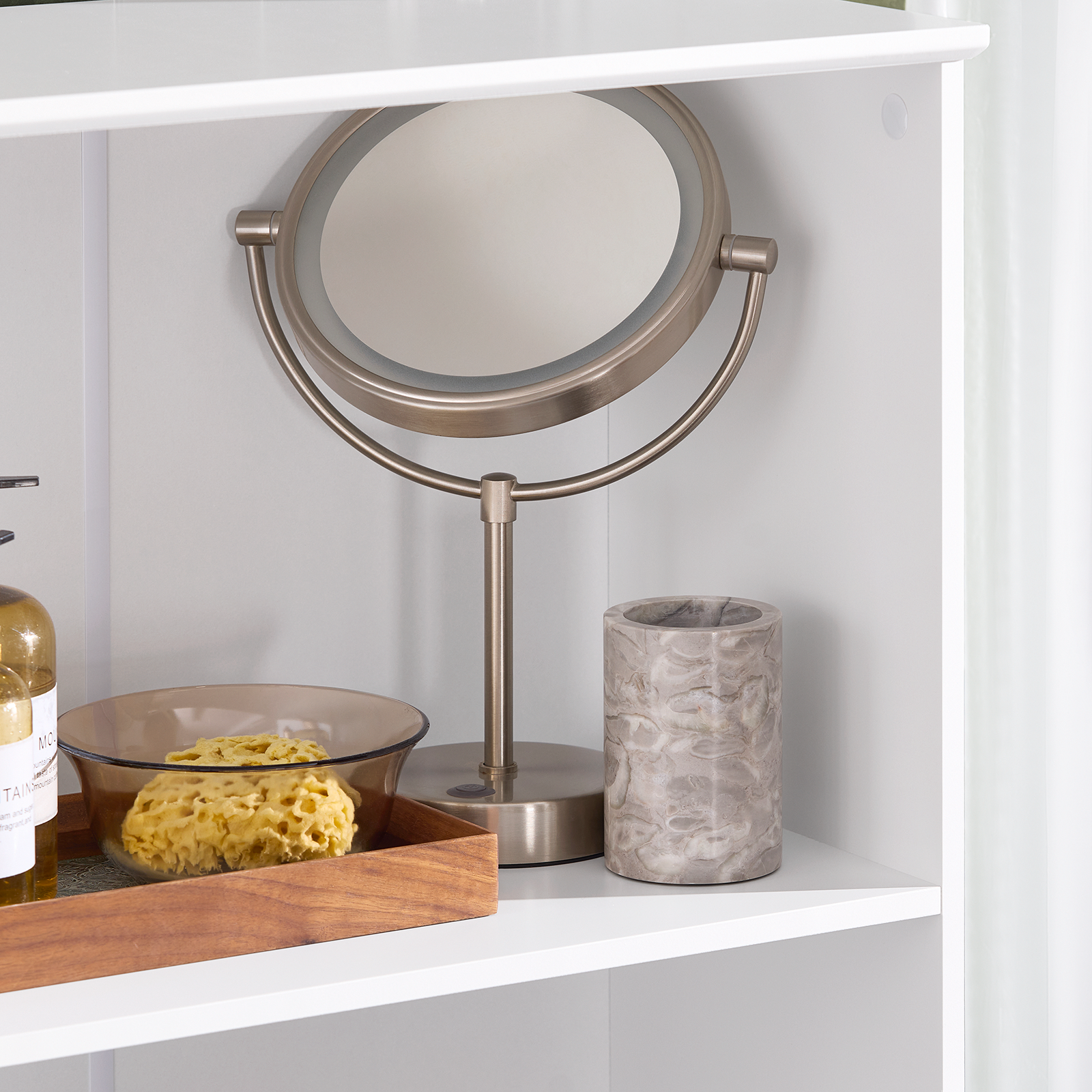 SoBuy BZR141-W Bathroom Tall Cabinet Tall Cupboard Bathroom Storage Cabinet