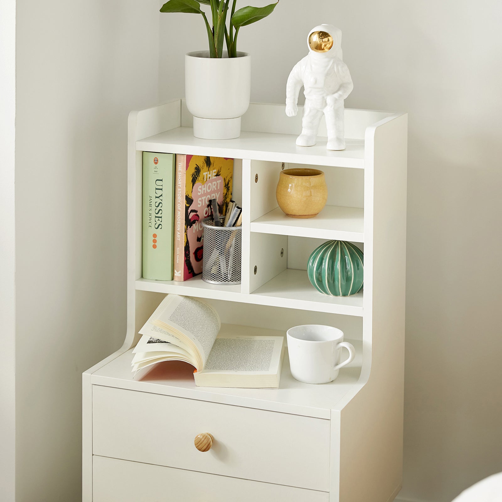 SoBuy Bedside Table Nightstand Side Table End Table Sofa Table Lamp Table FBT100-W