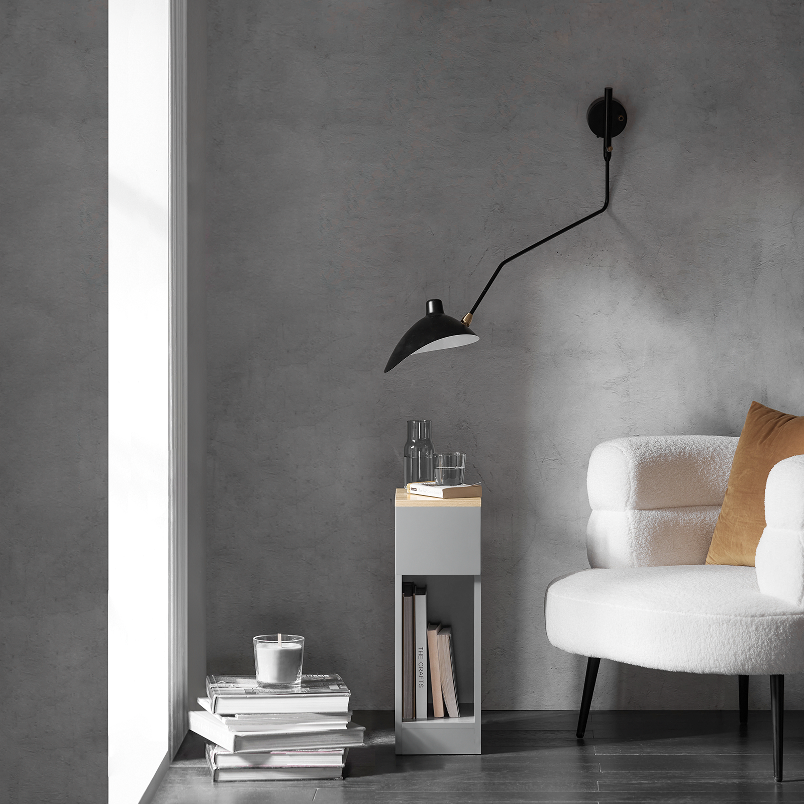 SoBuy Bedside Table Nightstand Side Table End Table Sofa Table FBT111-HG