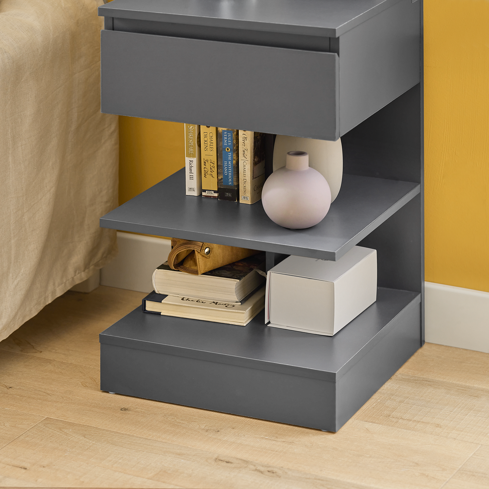 SoBuy Bedside Table Night Stand Side Table End Table Coffee Table FBT49-HG