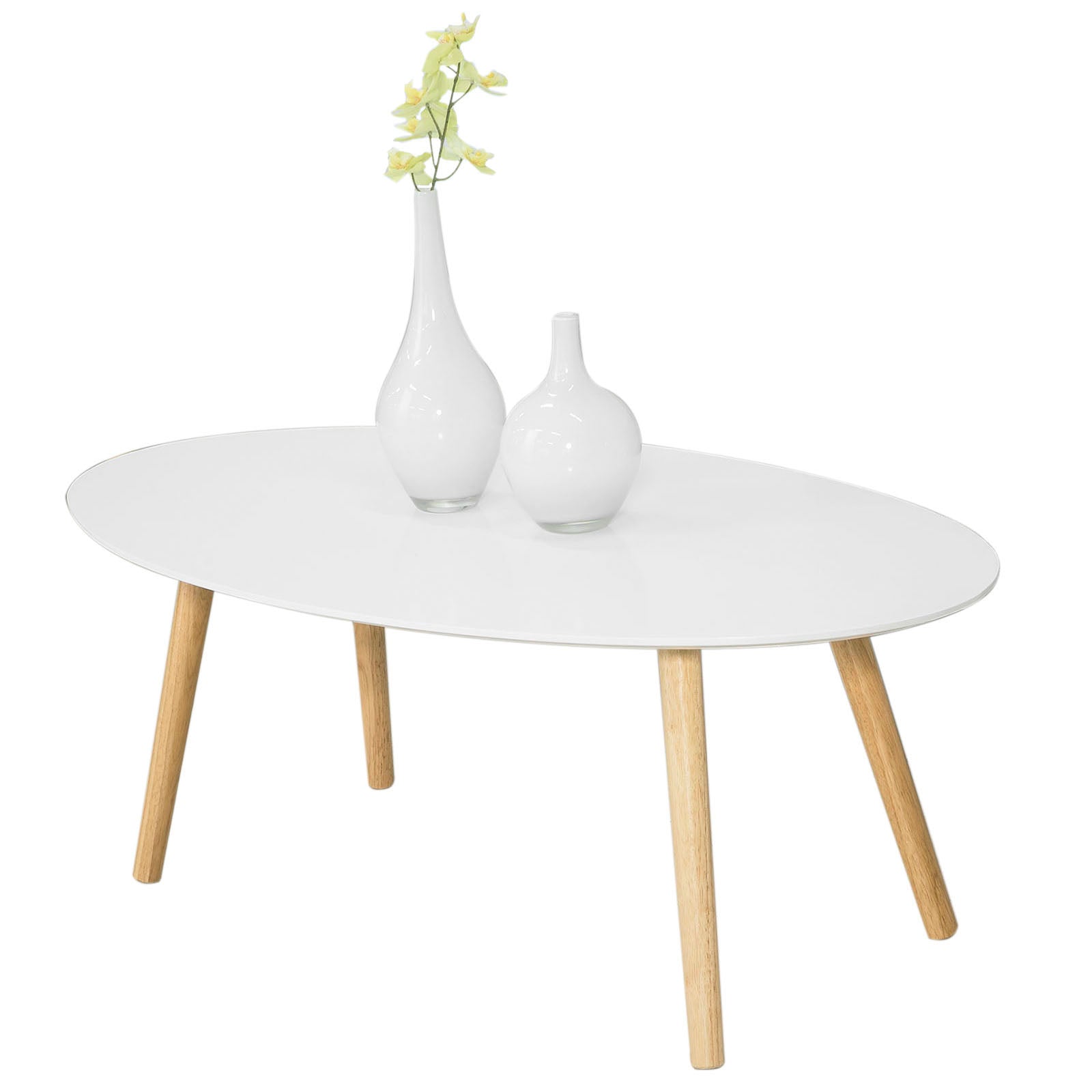 SoBuy Oval Wooden Coffee Table Living Room End Table FBT61-W