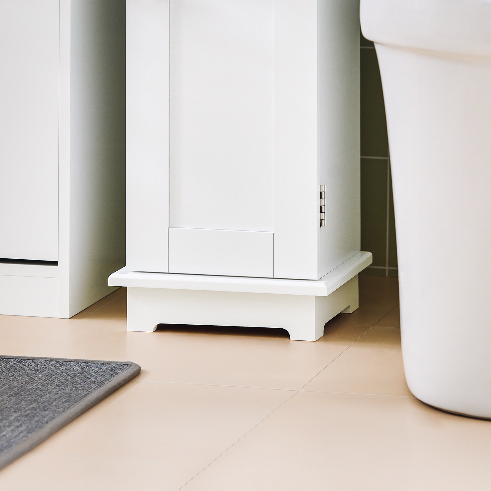 SoBuy Bathroom Toilet Paper Floor Standing Storage Cabinet FRG177-W