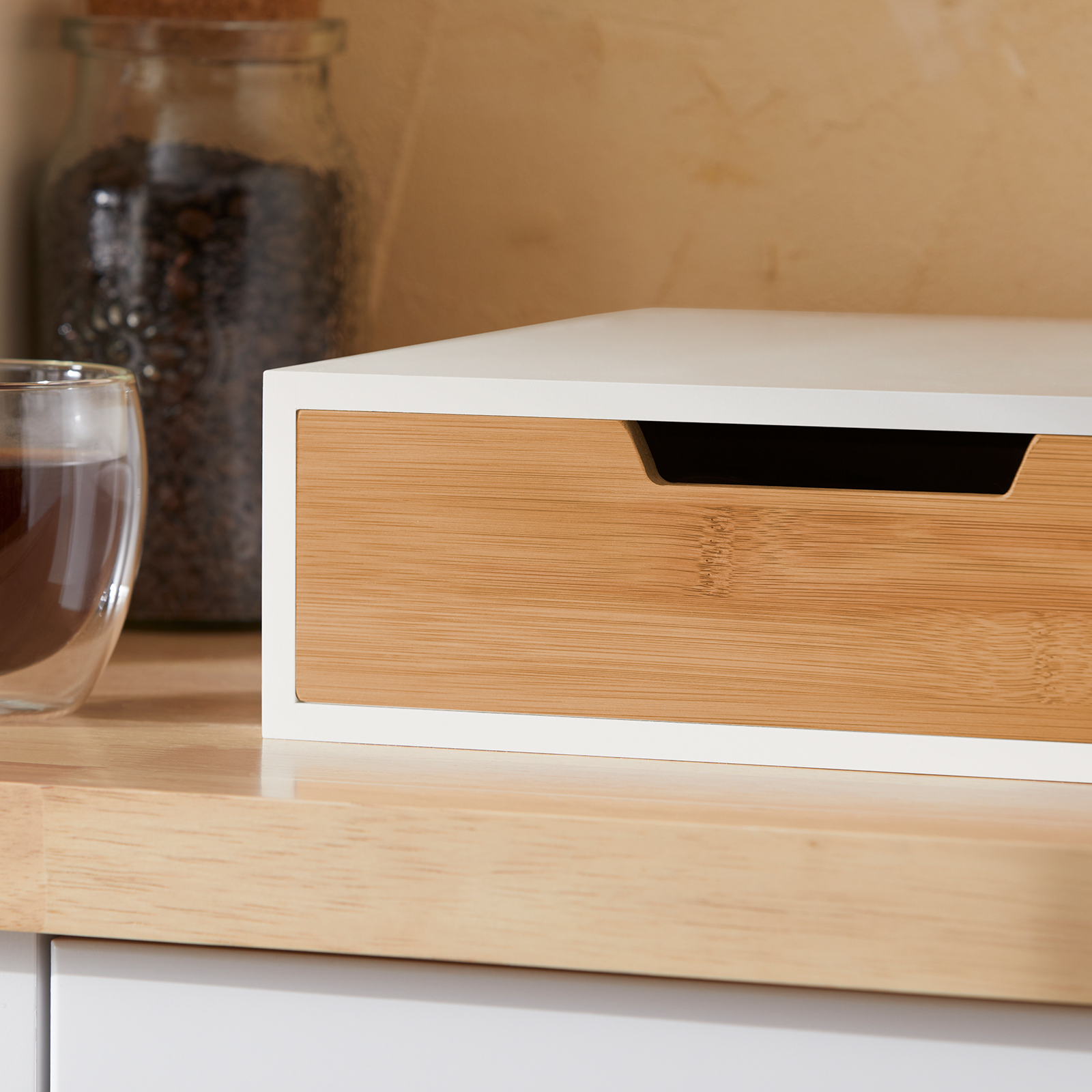 SoBuy Coffee Pod Storage Drawer, Coffee Capsule Holder Stand Box FRG179-WN