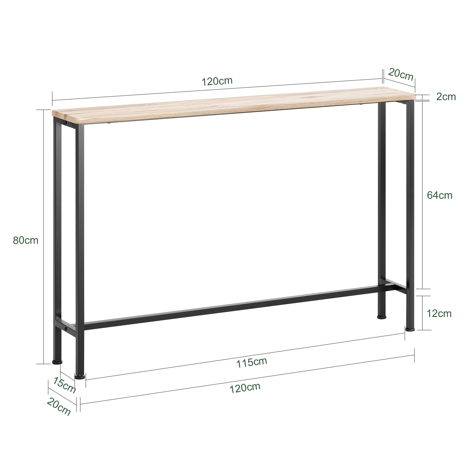 SoBuy FSB19-XL-Z Console Table Hall Table Side Table End Table Living Room Sofa Table