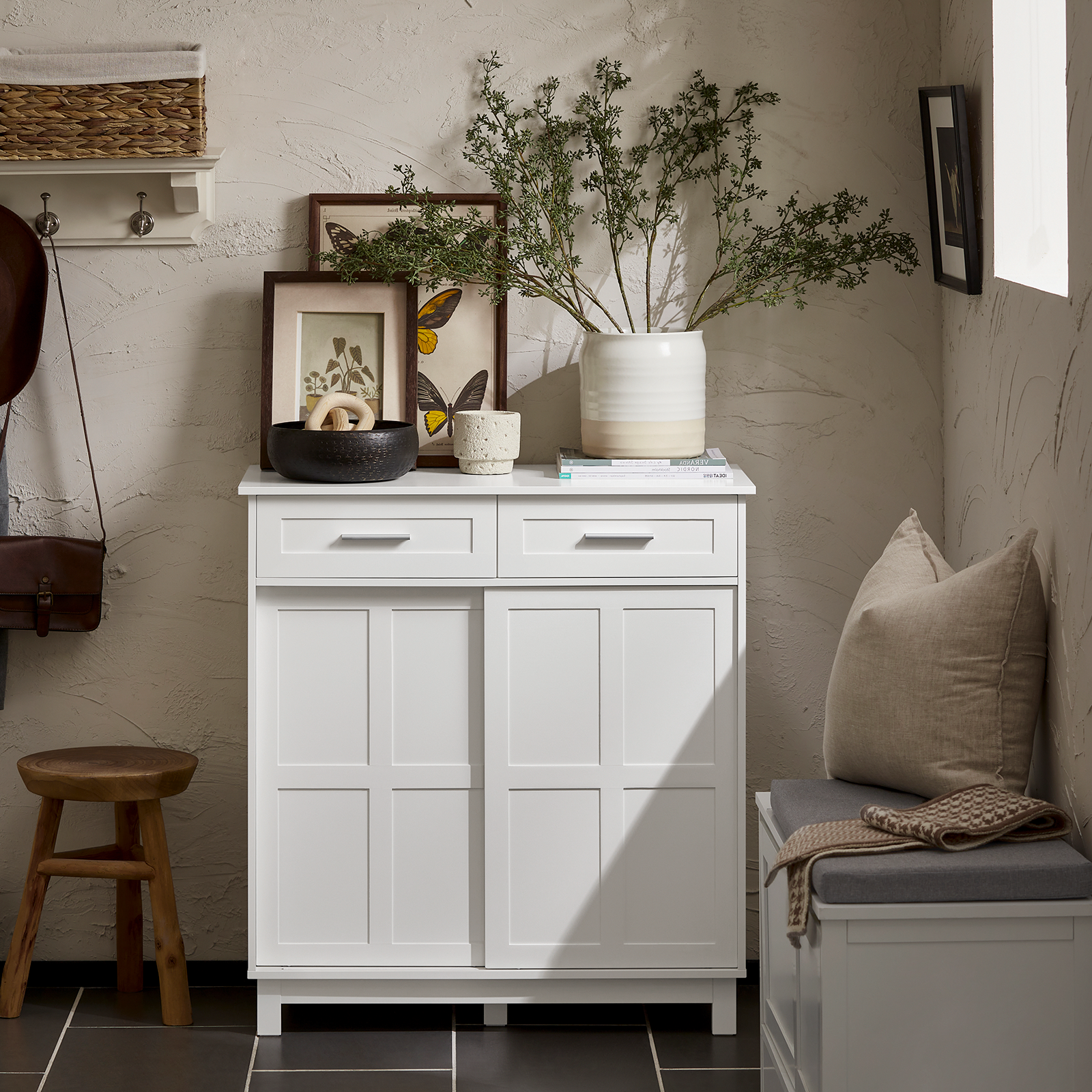 SoBuy Dining Room Living Room Hallway Sideboard Storage Cabinet Cupboard FSB84-W