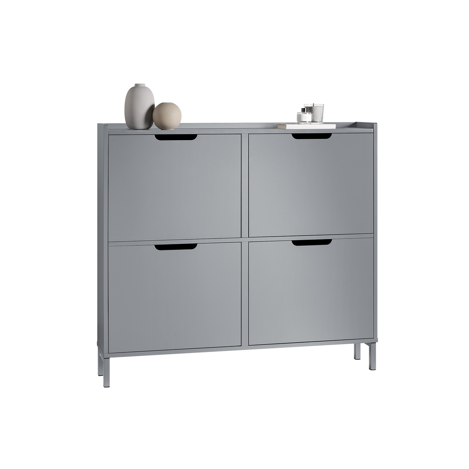 SoBuy FSR100-HG 4 Drawers Shoe Cabinet Shoe Rack Shoe Storage Cupboard Organizer Unit