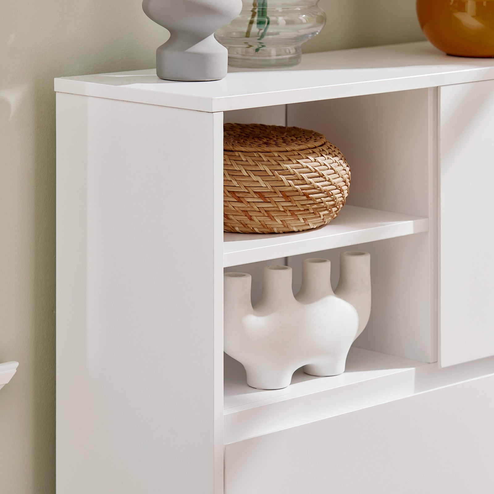 SoBuy FSR111-W Hallway Shoe Cabinet Shoe Rack Shoe Storage Cupboard Organizer