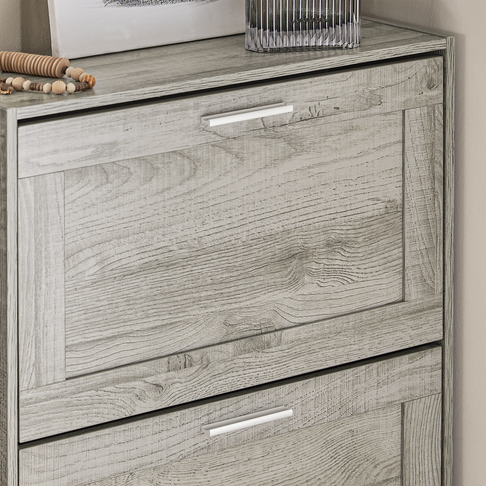 SoBuy FSR137-HG Shoe Cabinet Shoe Rack Shoe Storage Cupboard Organizer Unit