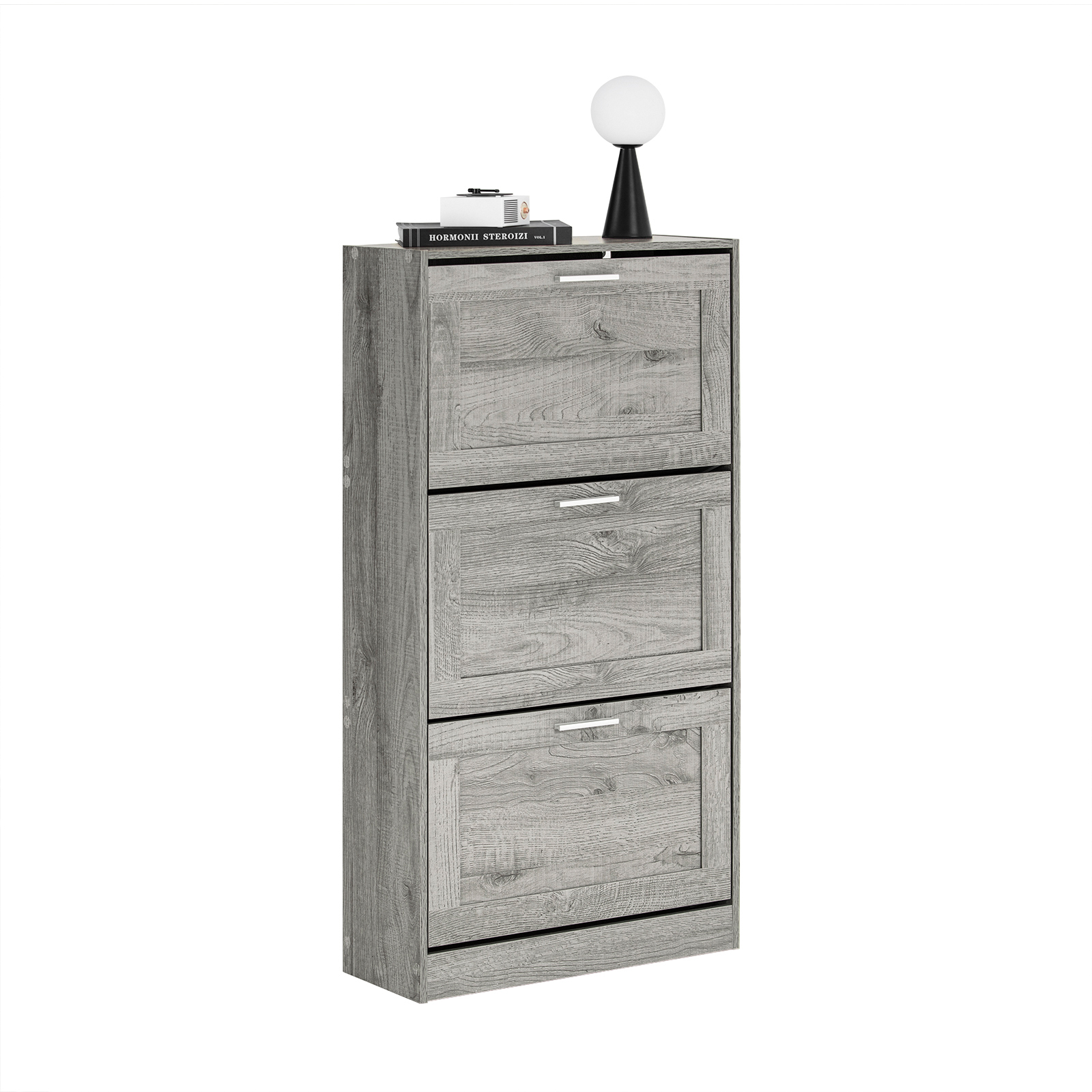 SoBuy FSR137-L-HG 3 Drawers Shoe Cabinet Storage Cupboard Organizer Unit