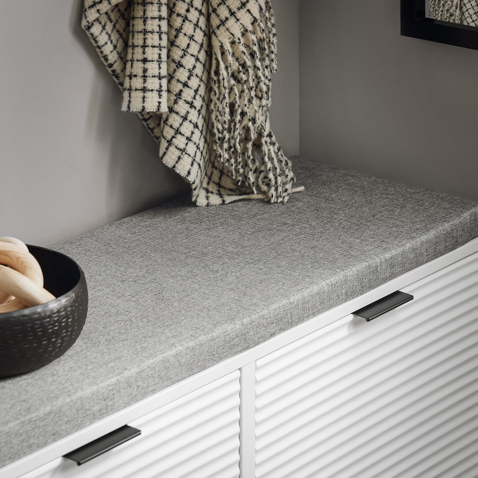 SoBuy FSR147-W Shoe Bench Shoe Cabinet with Flip-Drawer