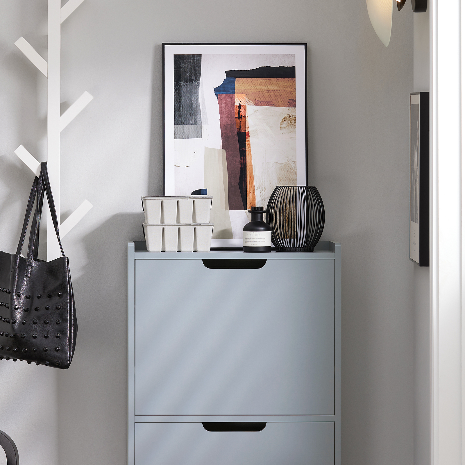 SoBuy FSR151-H-HG 3 Flip-Drawers Shoe Cabinet Shoe Rack Shoe Storage Cupboard Organizer Unit