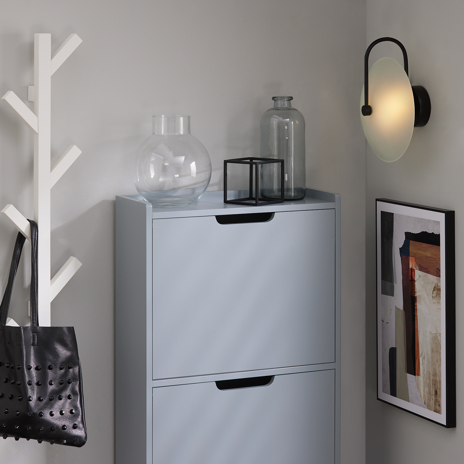 SoBuy FSR151-H-HG 3 Flip-Drawers Shoe Cabinet Shoe Rack Shoe Storage Cupboard Organizer Unit