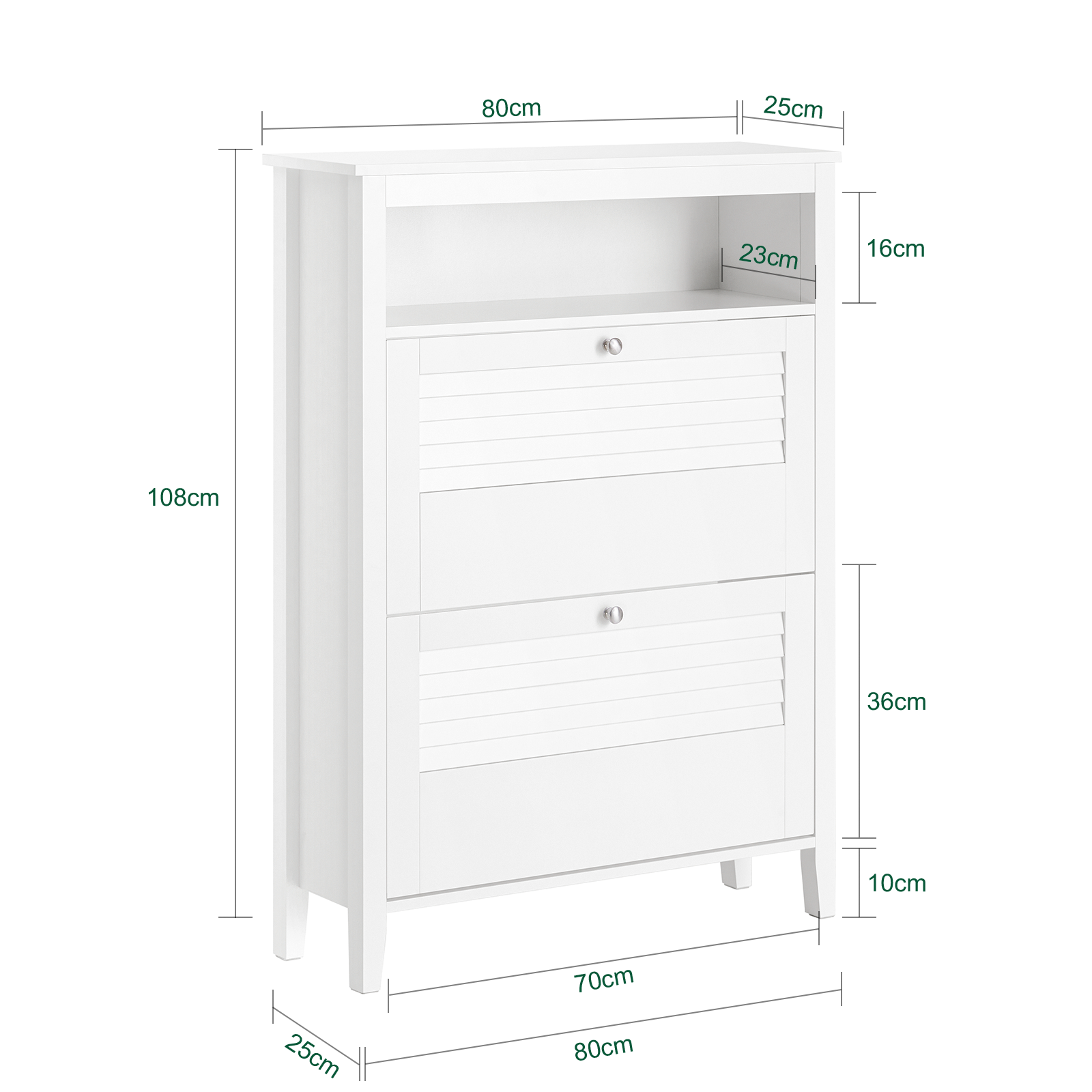 SoBuy FSR152-W, Hallway Shoe Cabinet Shoe Rack Shoe Storage Cupboard Organizer