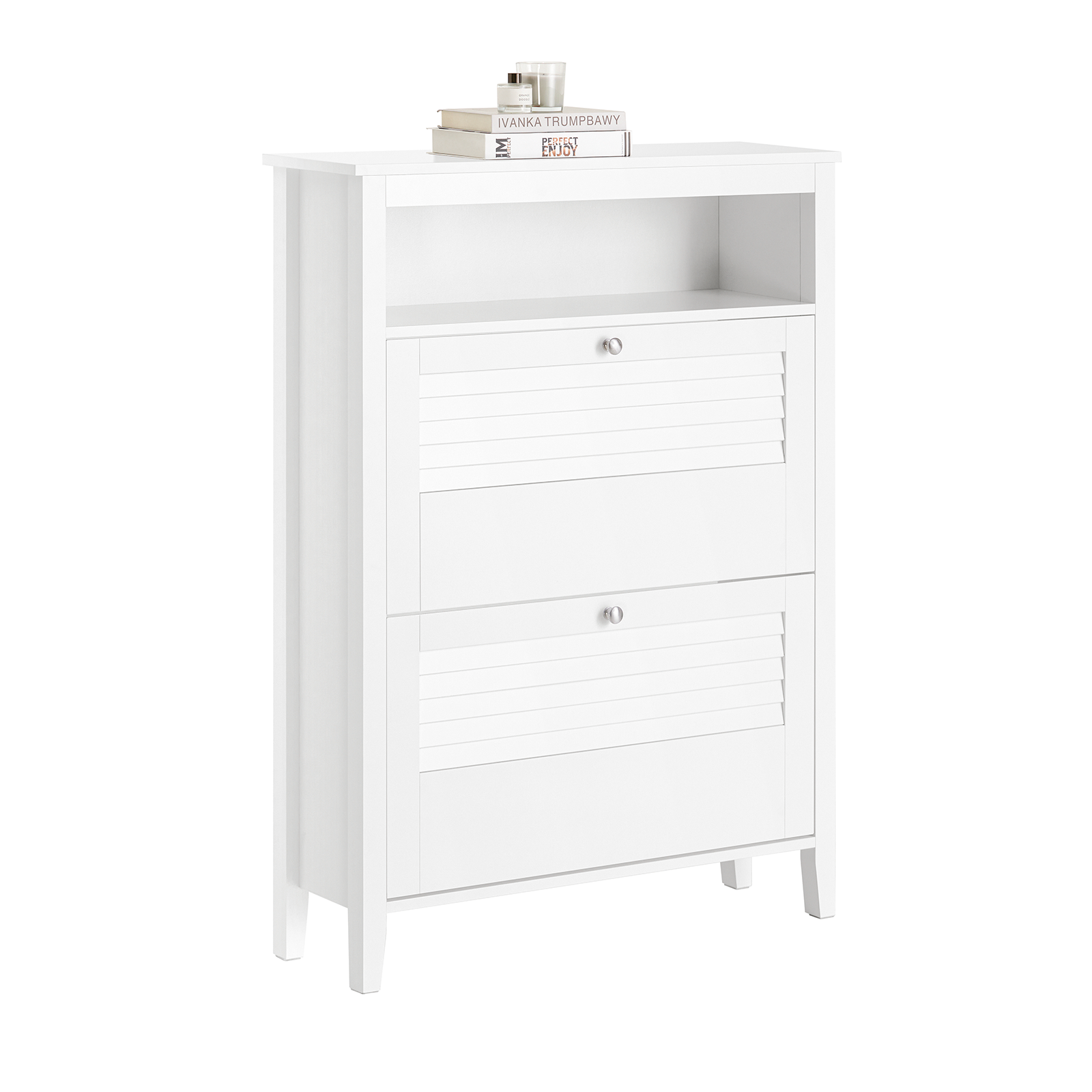 SoBuy FSR152-W, Hallway Shoe Cabinet Shoe Rack Shoe Storage Cupboard Organizer