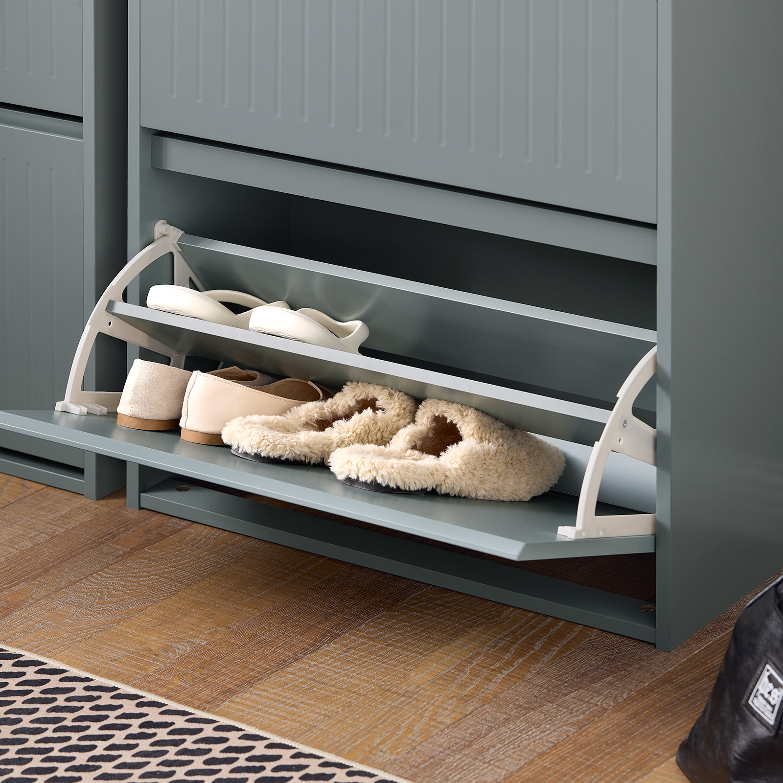 SoBuy 3 Flip-Drawers Shoe Cabinet Shoe Rack Shoe Storage Cupboard Organizer Unit FSR165-H-HG