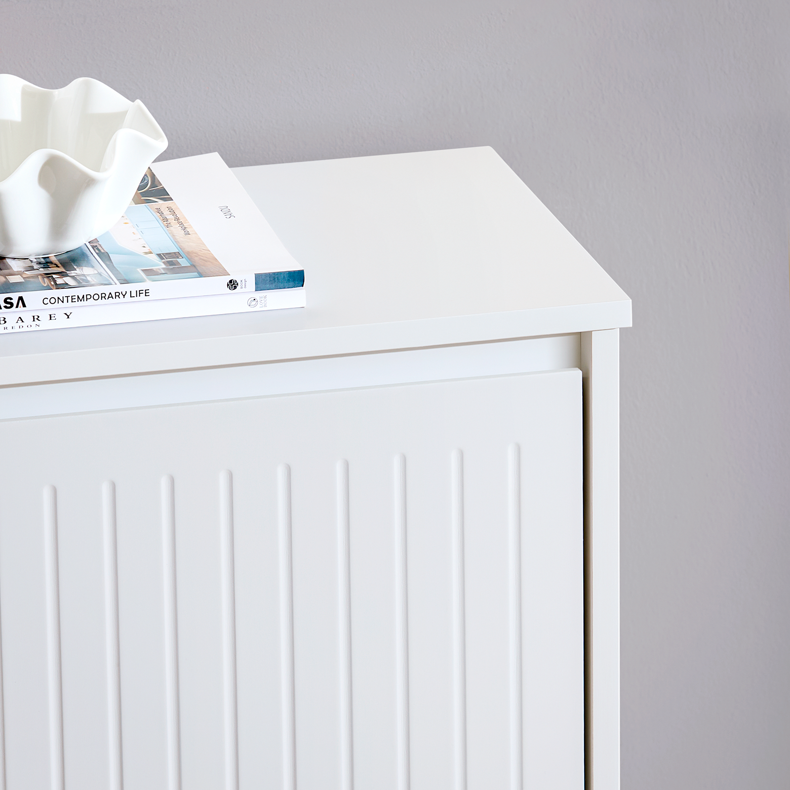 SoBuy 2 Flip-Drawers Shoe Cabinet Shoe Rack Shoe Storage Cupboard Organizer Unit FSR165-K-W