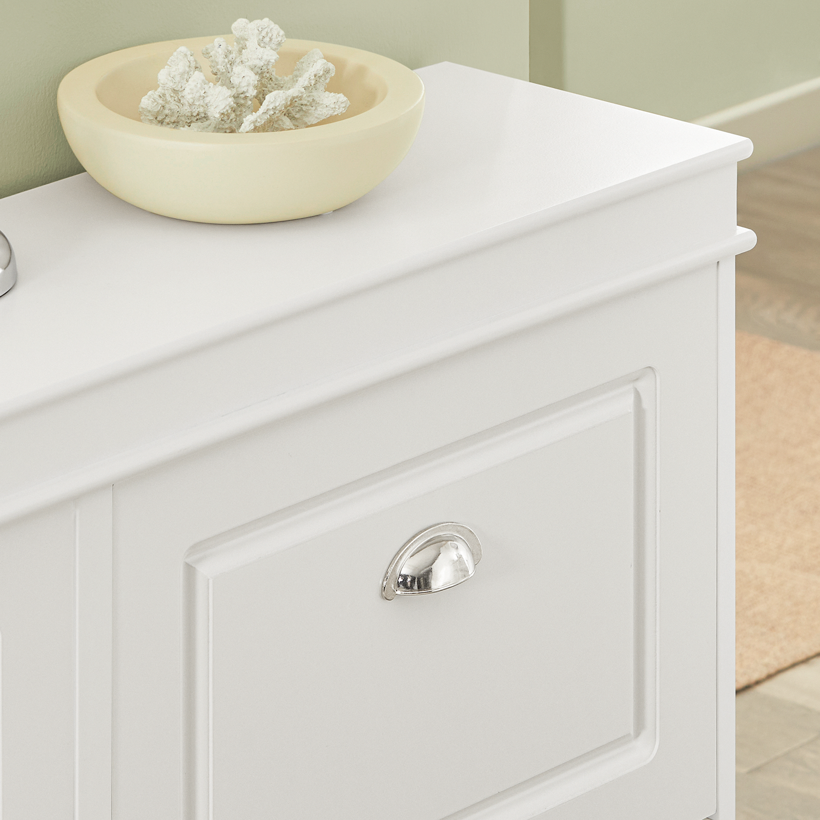 SoBuy 4 Drawers Shoe Cabinet Shoe Rack Shoe Storage Cupboard Organizer Unit,FSR79-W