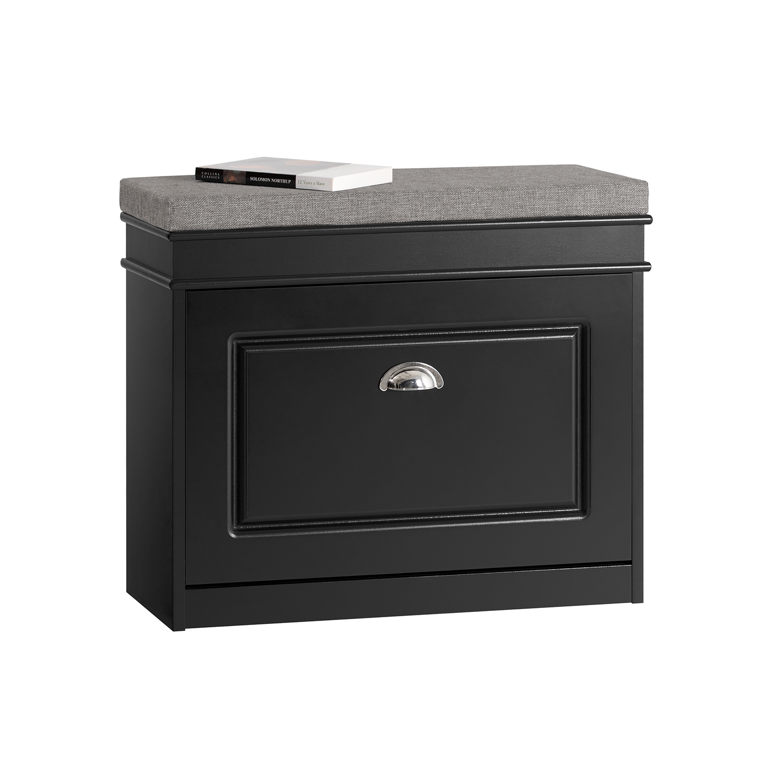 SoBuy FSR82-K-SCH Hallway Shoe Bench Shoe Rack Shoe Cabinet With Flip-Drawer And Seat Cushion
