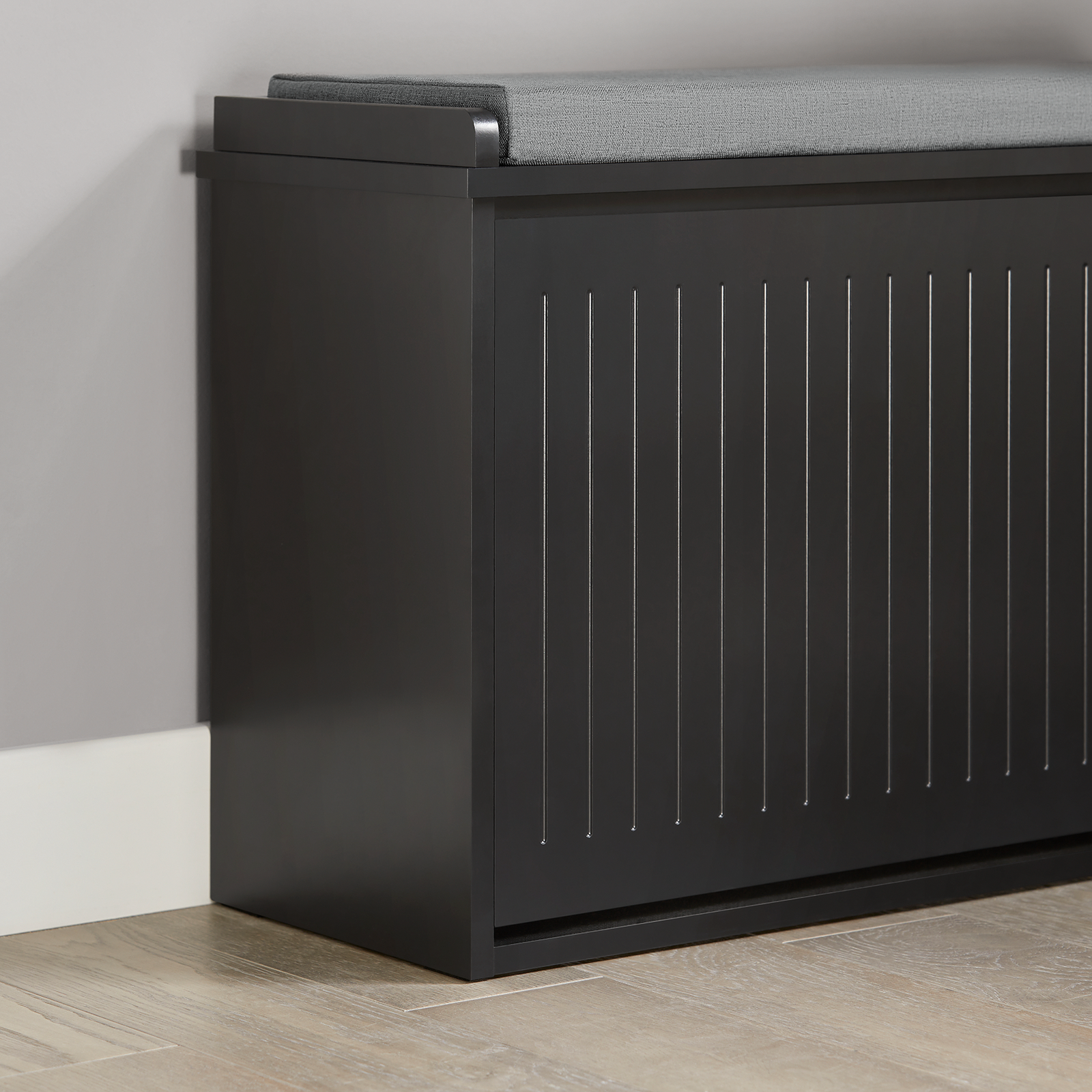 SoBuy FSR98-SCH Hallway Shoe Bench Shoe Rack Shoe Cabinet with Seat Cushion and Flip-Drawer