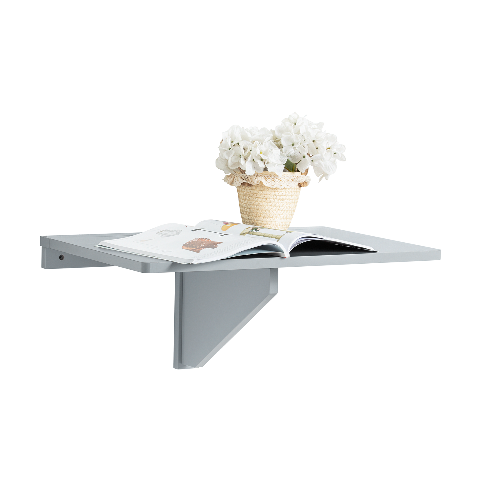 SoBuy Folding Wall-Mounted Drop-Leaf Table, Computer Desk, Dining Table FWT03-HG