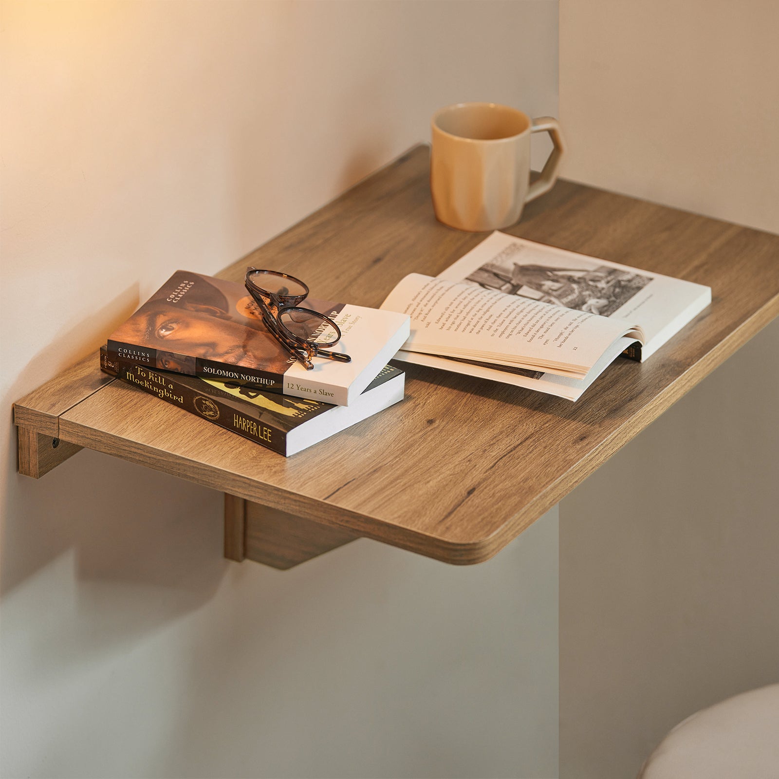 SoBuy Folding Wall-Mounted Drop-Leaf Table Computer Desk Dining Table FWT03-PF