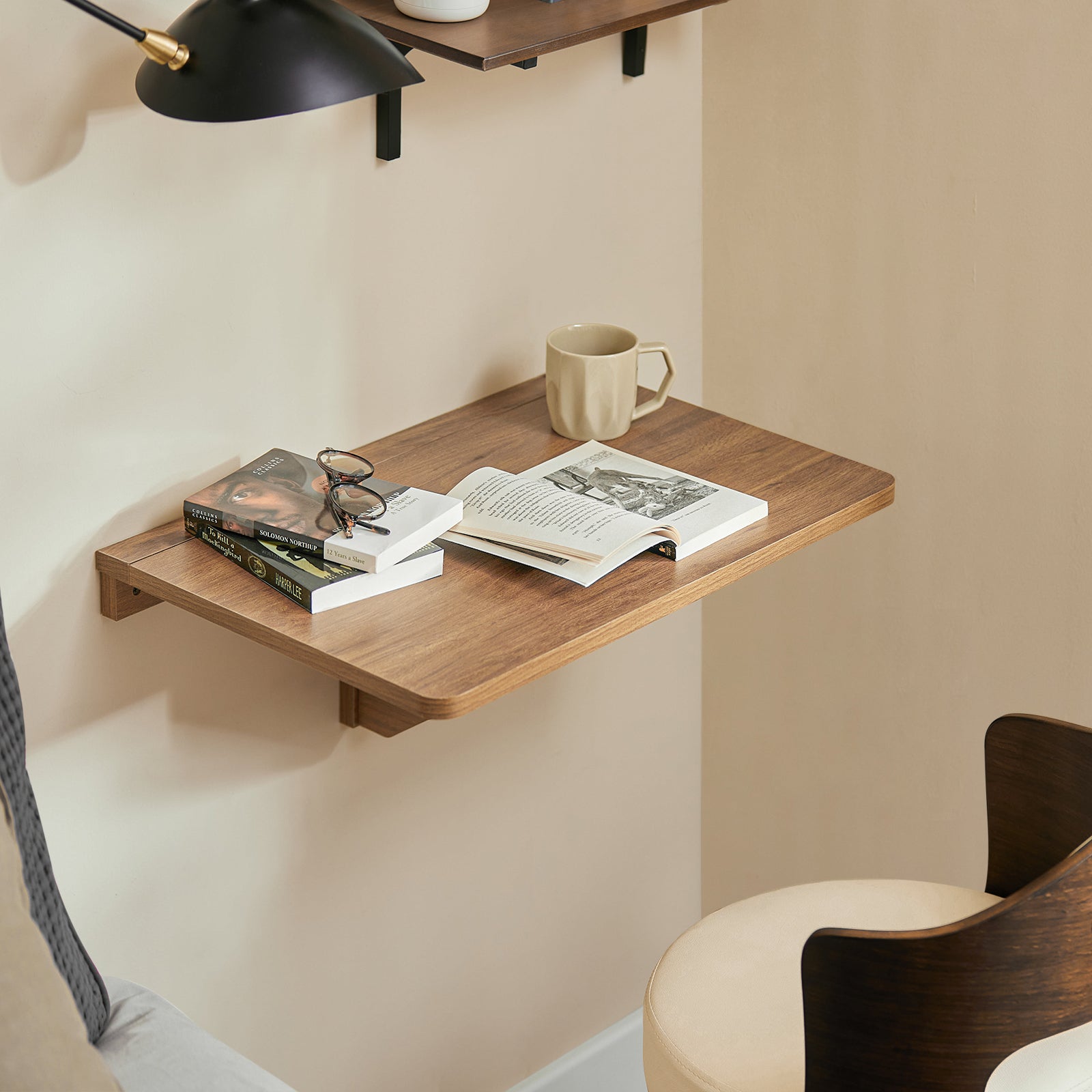 SoBuy Folding Wall-Mounted Drop-Leaf Table Computer Desk Dining Table FWT03-PF
