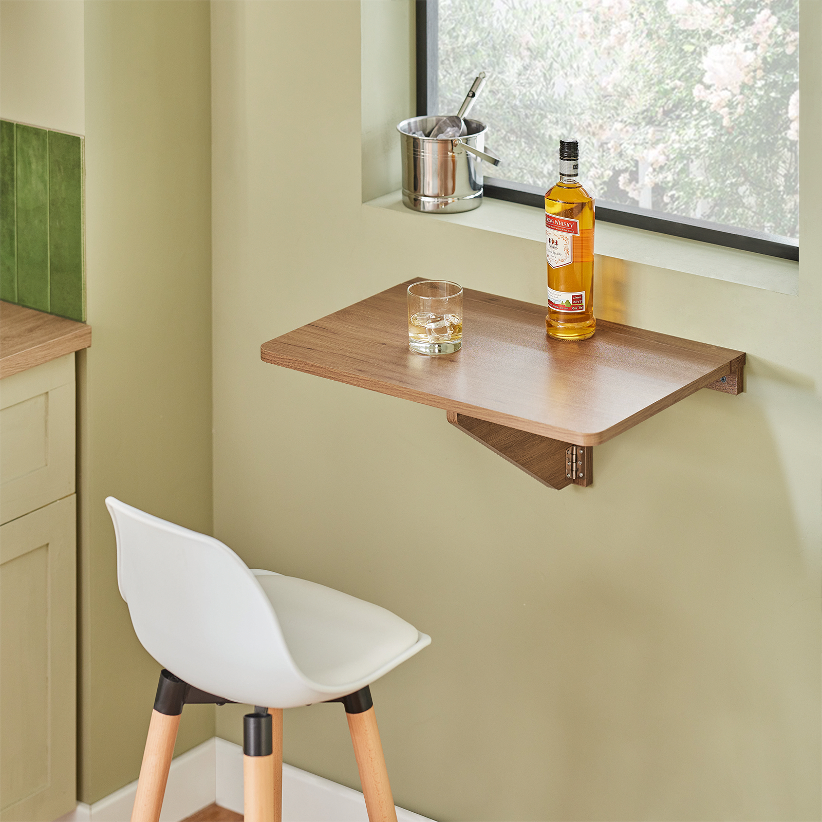 SoBuy Folding Wall-Mounted Drop-Leaf Table Computer Desk Dining Table FWT03-PF