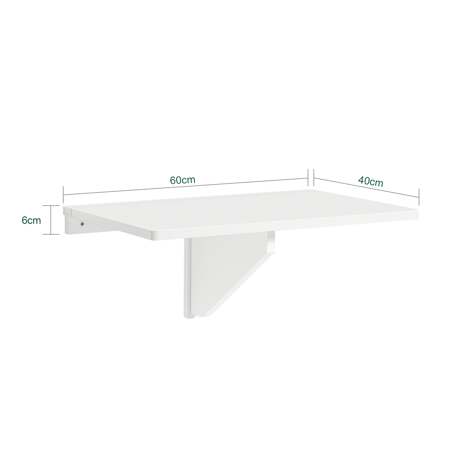 SoBuy Folding Wood Wall Kitchen Dining Table 60x40cm,White,FWT03-W