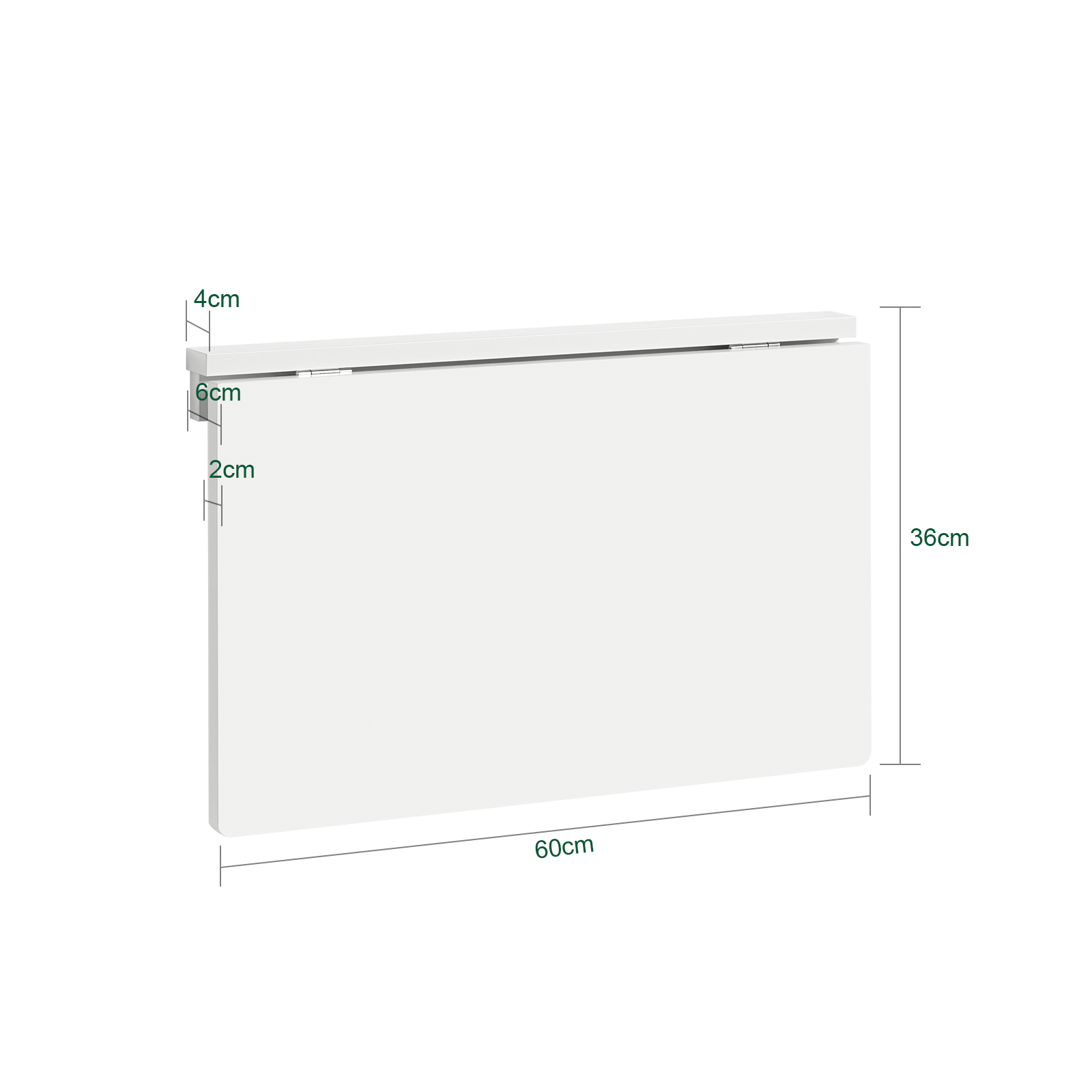 SoBuy Folding Wood Wall Kitchen Dining Table 60x40cm,White,FWT03-W