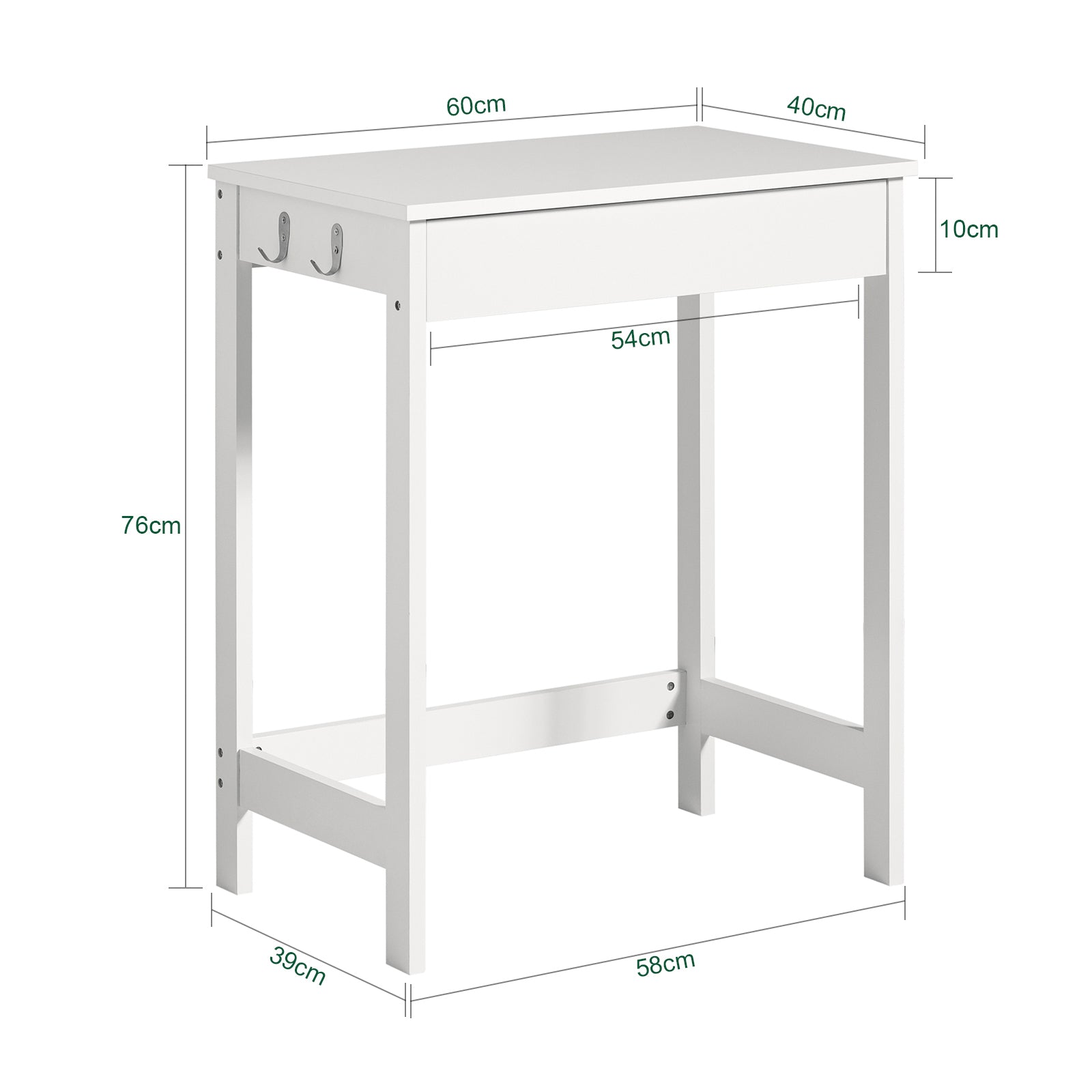 SoBuy FWT43-W, Computer Desk Workstation Writing Desk Children Teenagers Desk