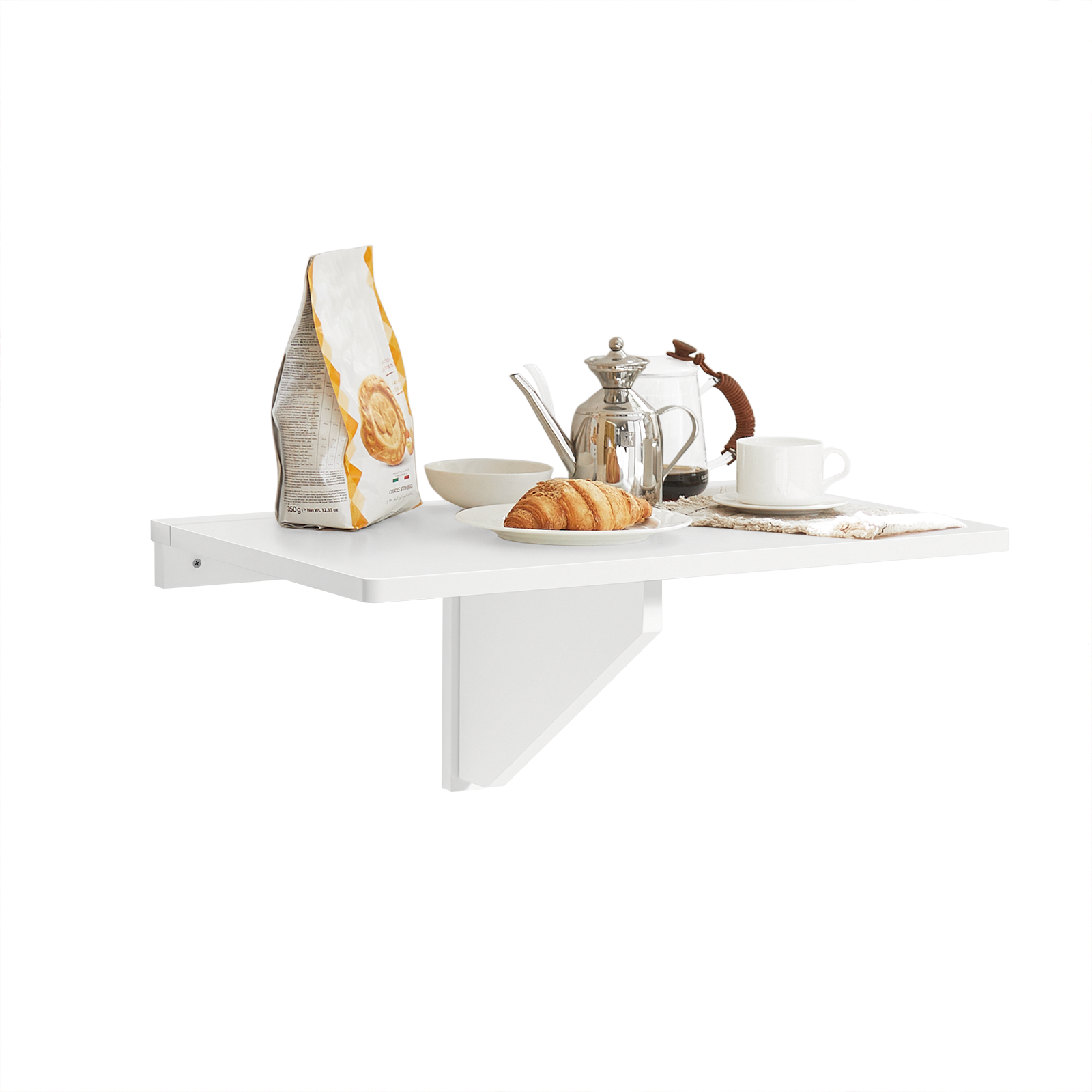 SoBuy Folding Wood Wall Kitchen Dining Table 60x40cm,White,FWT03-W