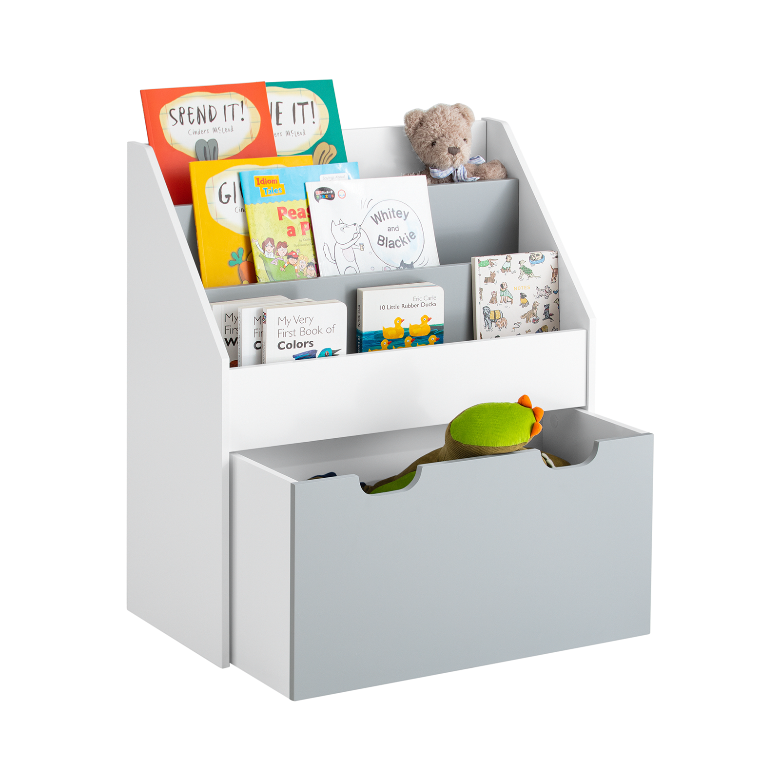 SoBuy Children Kids Bookcase Book Shelf Storage Display Rack Organizer Holder,KMB17-HG