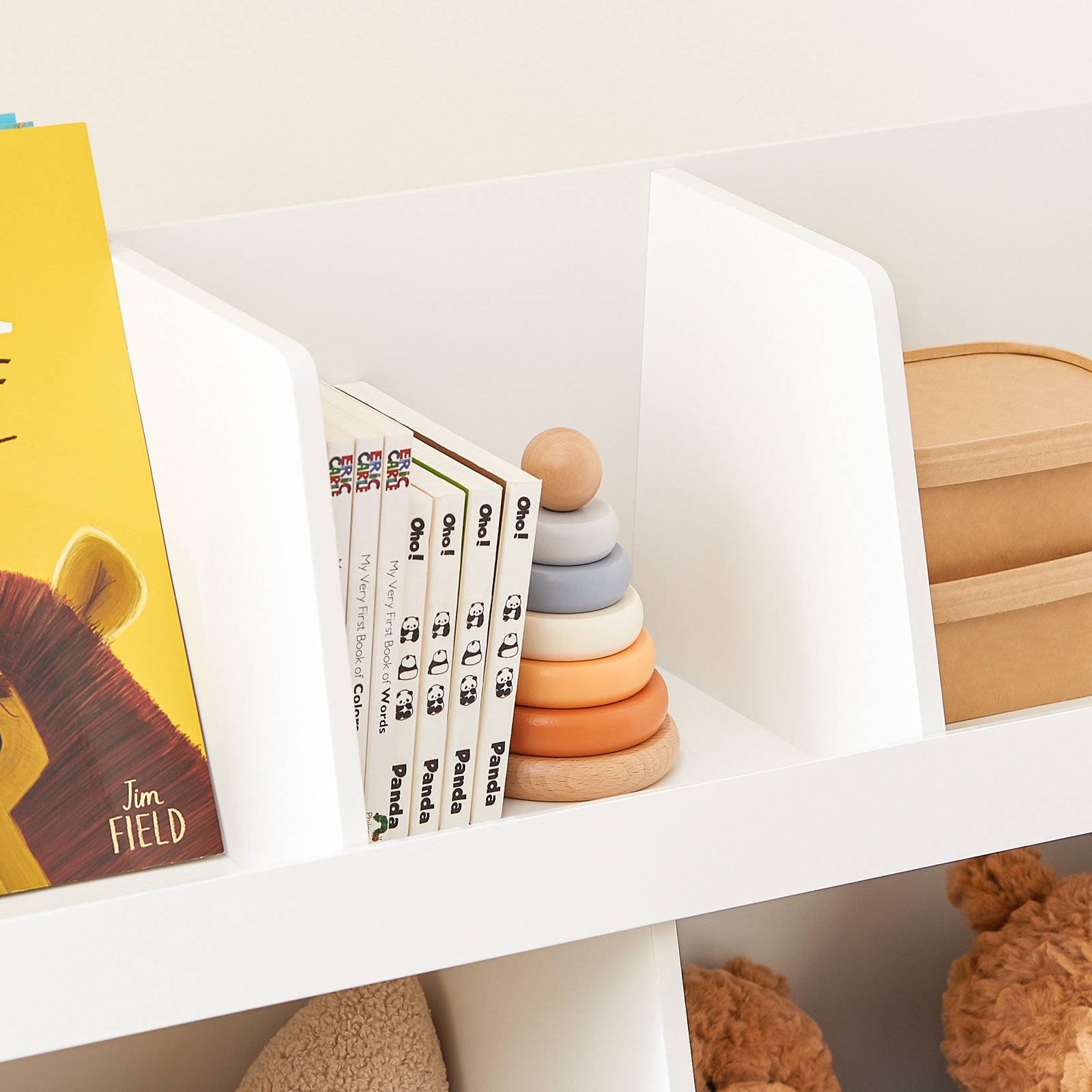 SoBuy Children Kids Bookcase Book Shelf Storage Display Rack Organizer Holder KMB19-W