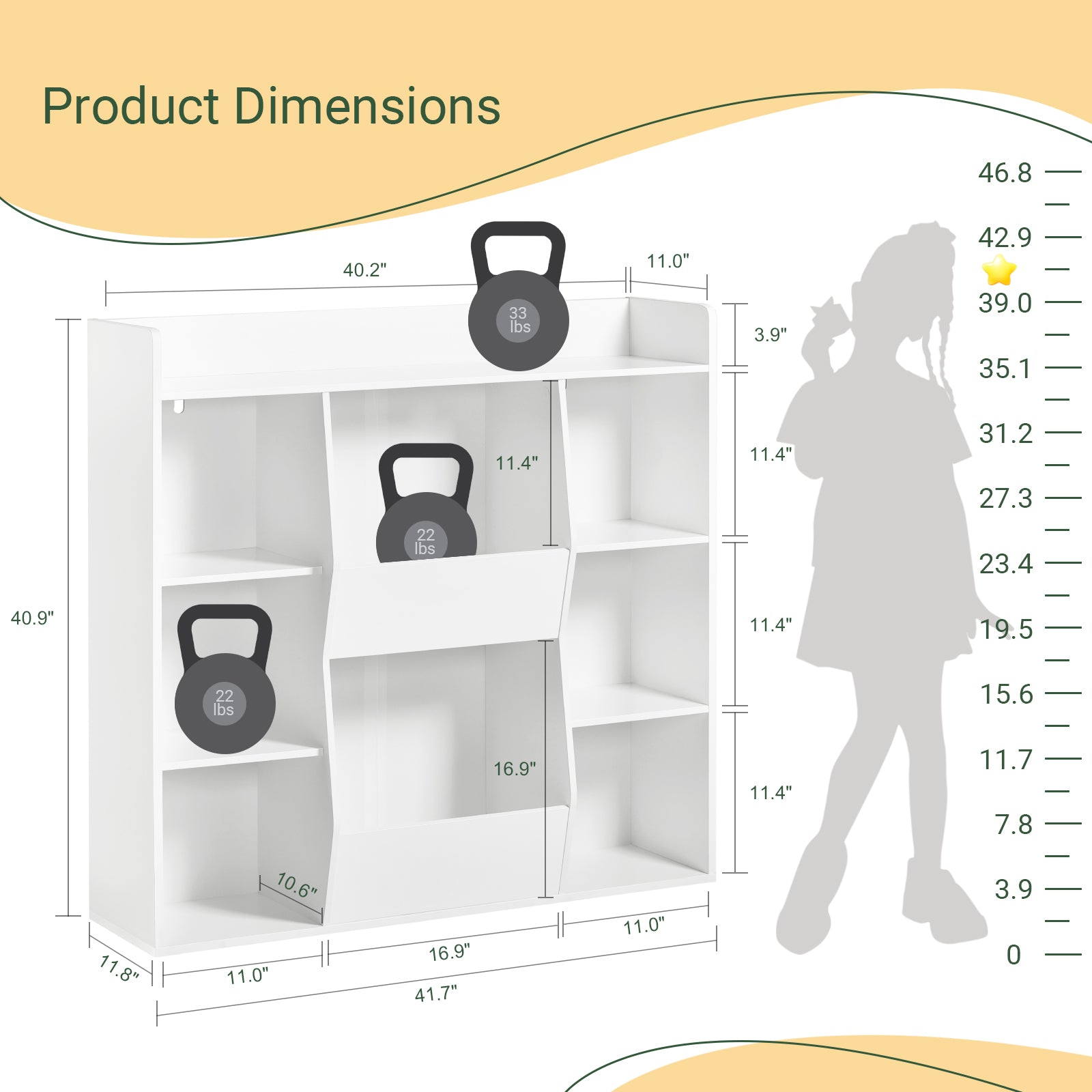 SoBuy Children Kids Bookcase Book Shelf Toy Storage Unit Storage Display Shelf Organizer with 8 Storage Compartments KMB55-W