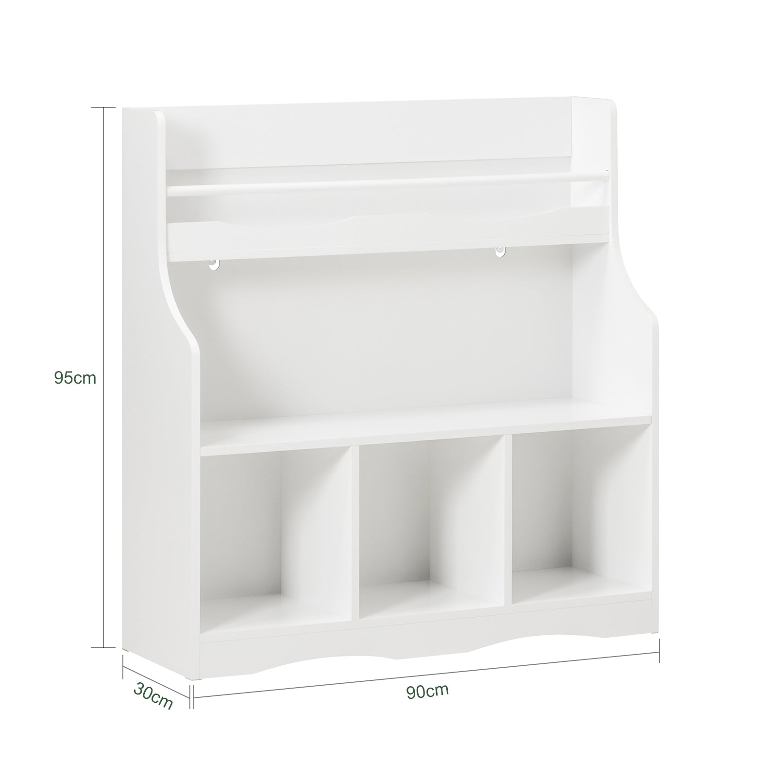 SoBuy KMB57-W,Children Kids Bookcase Book Shelf, Toy Storage Unit Storage Display Shelf Organizer