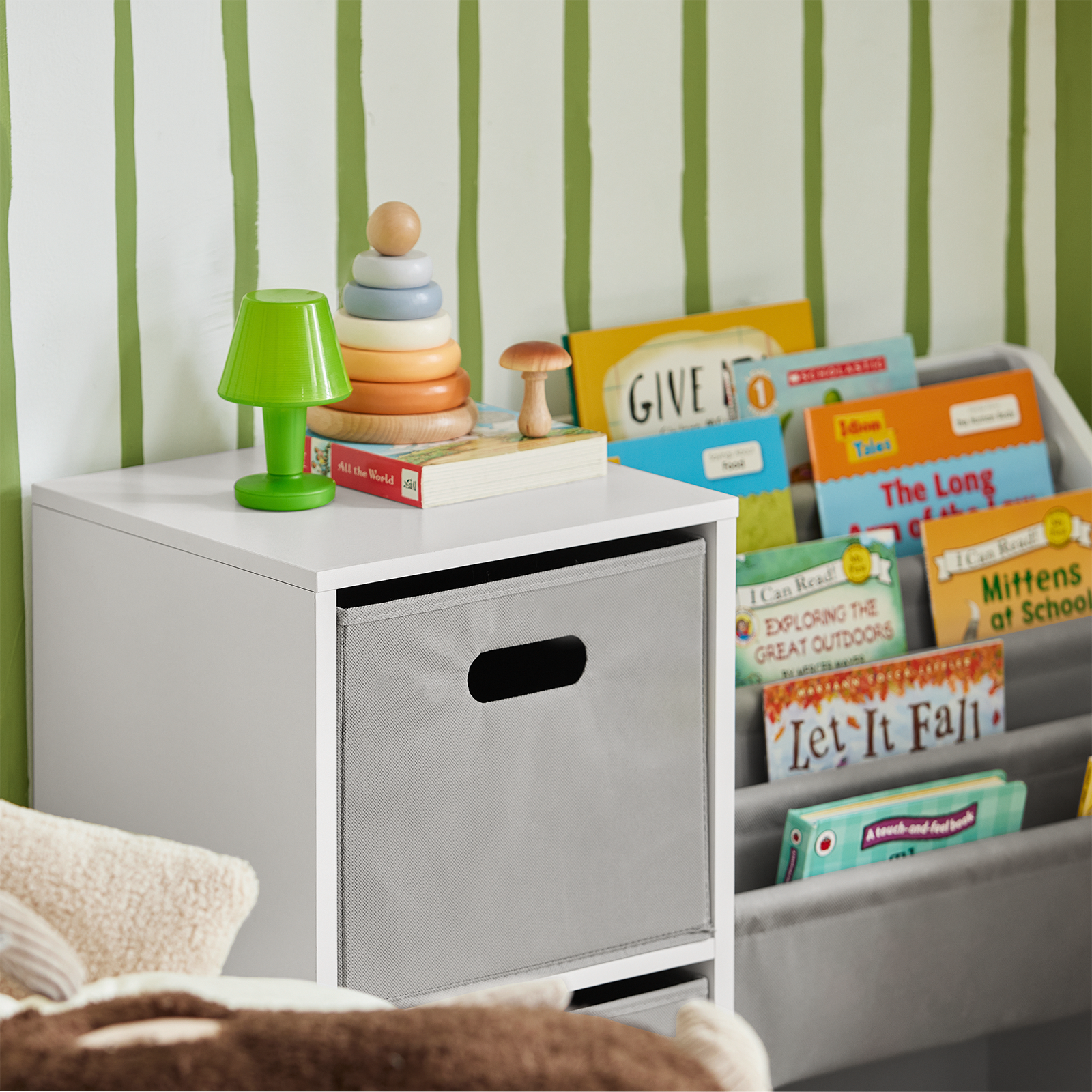 SoBuy Children Kids Bookcase Book Shelf Toy Shelf Standing Storage Shelf KMB76-W