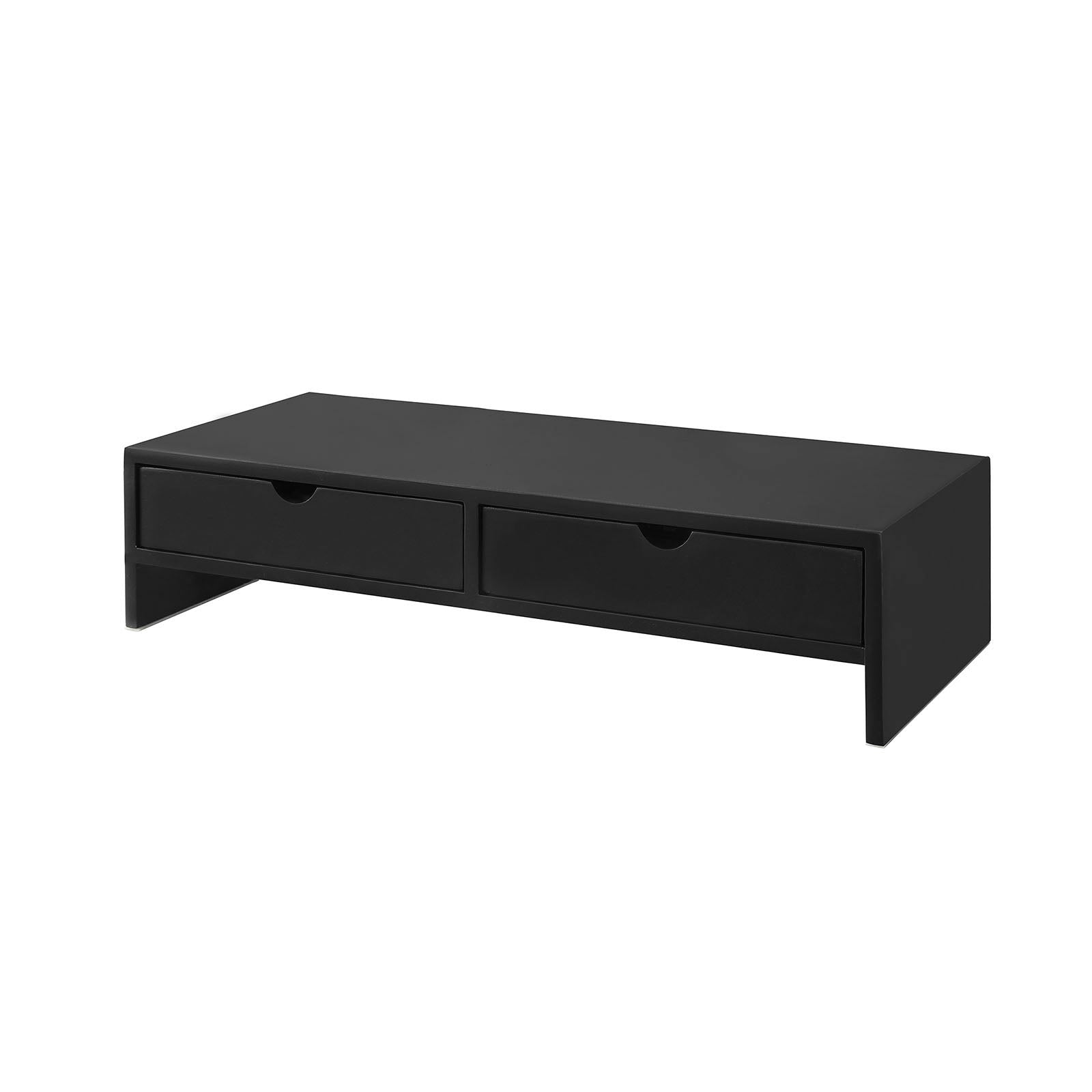 SoBuy BBF02-SCH, Monitor Stand Computer Screen Monitor Stand Monitor Riser Desk Organizer with 2 Drawers