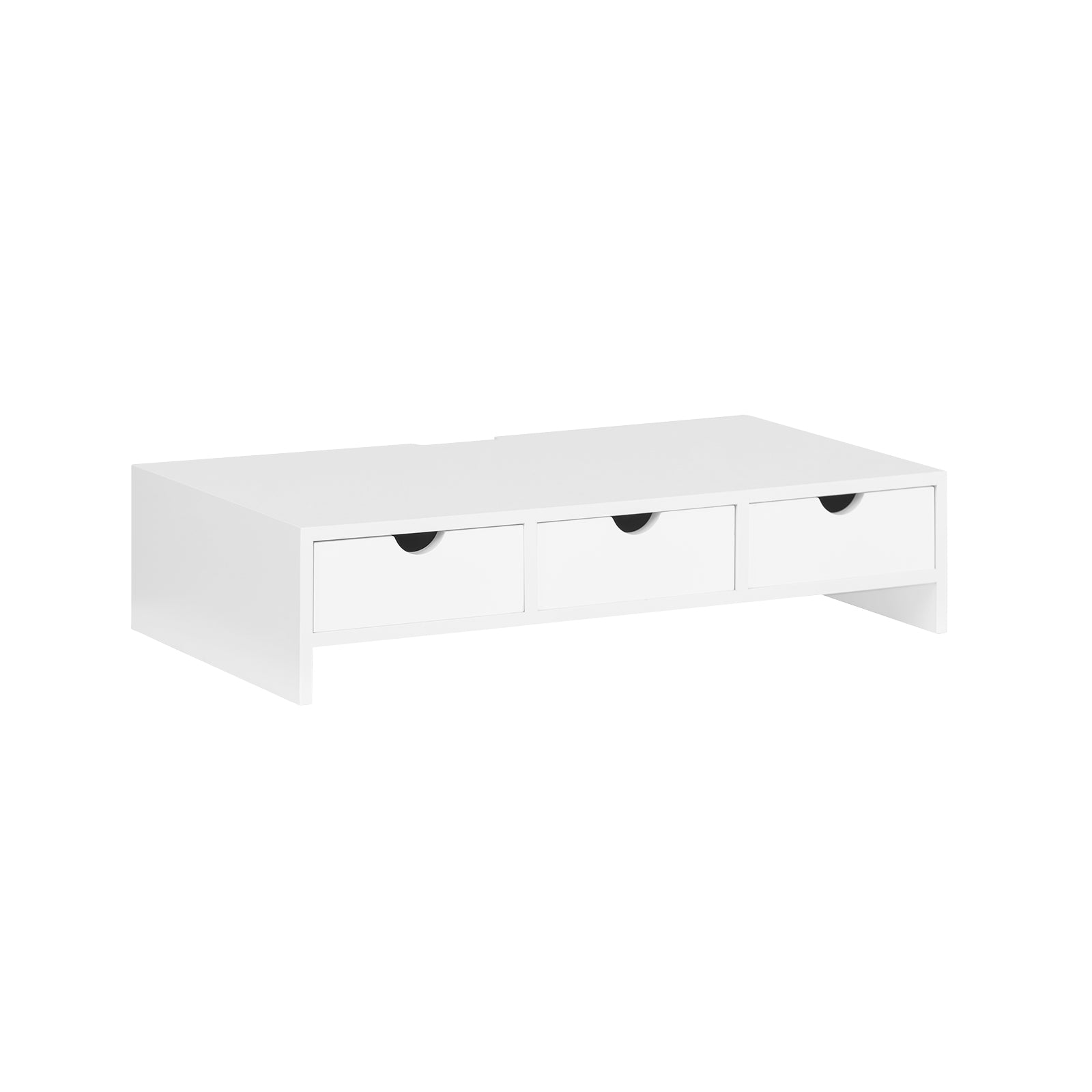SoBuy BBF03-W, Monitor Stand Computer Screen Monitor Stand Monitor Riser Desk Organizer with 3 Drawers