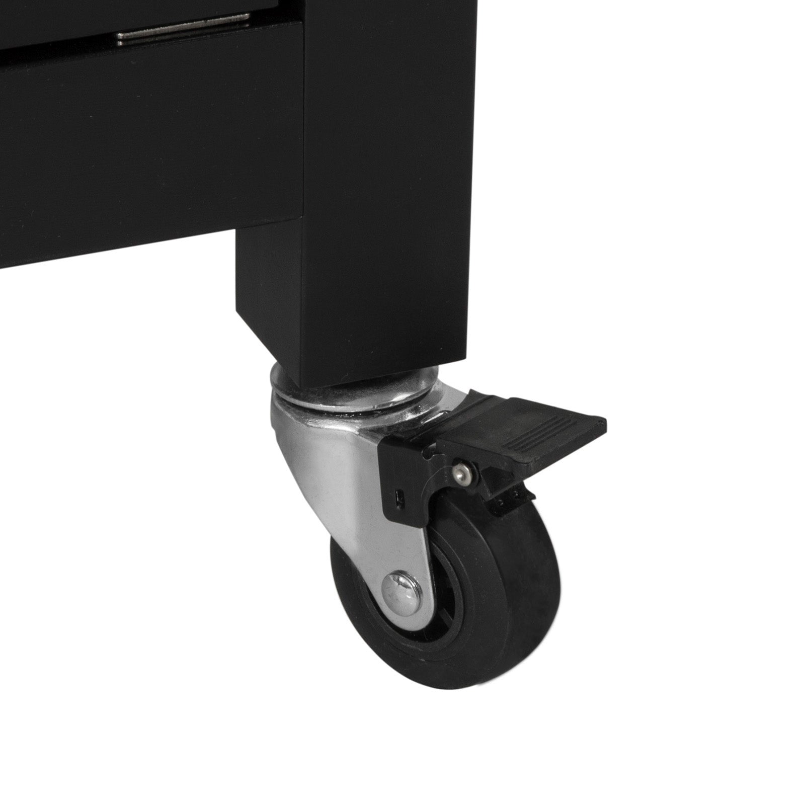 SoBuy FKW98-SCH, Kitchen Storage Trolley Serving Trolley with Rubber Wood Work top, Black