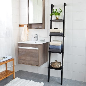SoBuy Modern 4 Tiers Display Storage Wood Wall Shelf, FRG15-SCH