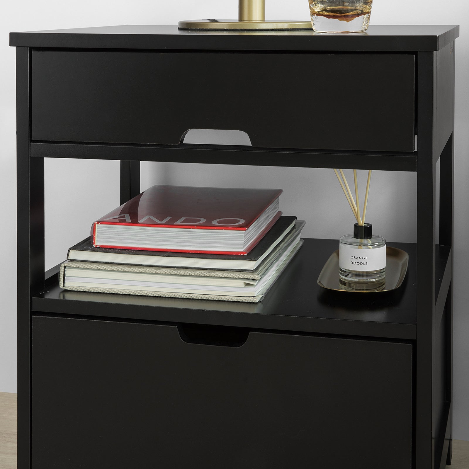 SoBuy FRG258-SCH, Beside Table with Drawers, Night Table Stand Lamp Table End Table Side Table