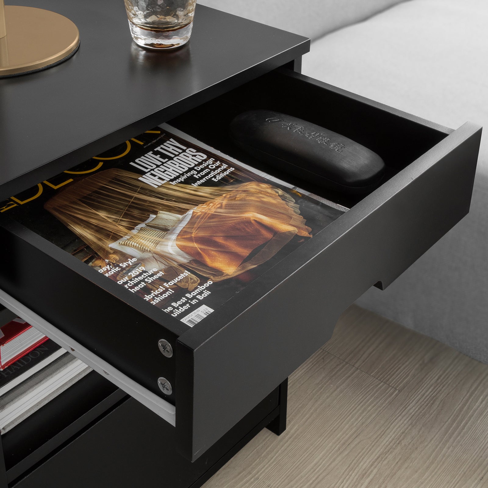SoBuy FRG258-SCH, Beside Table with Drawers, Night Table Stand Lamp Table End Table Side Table