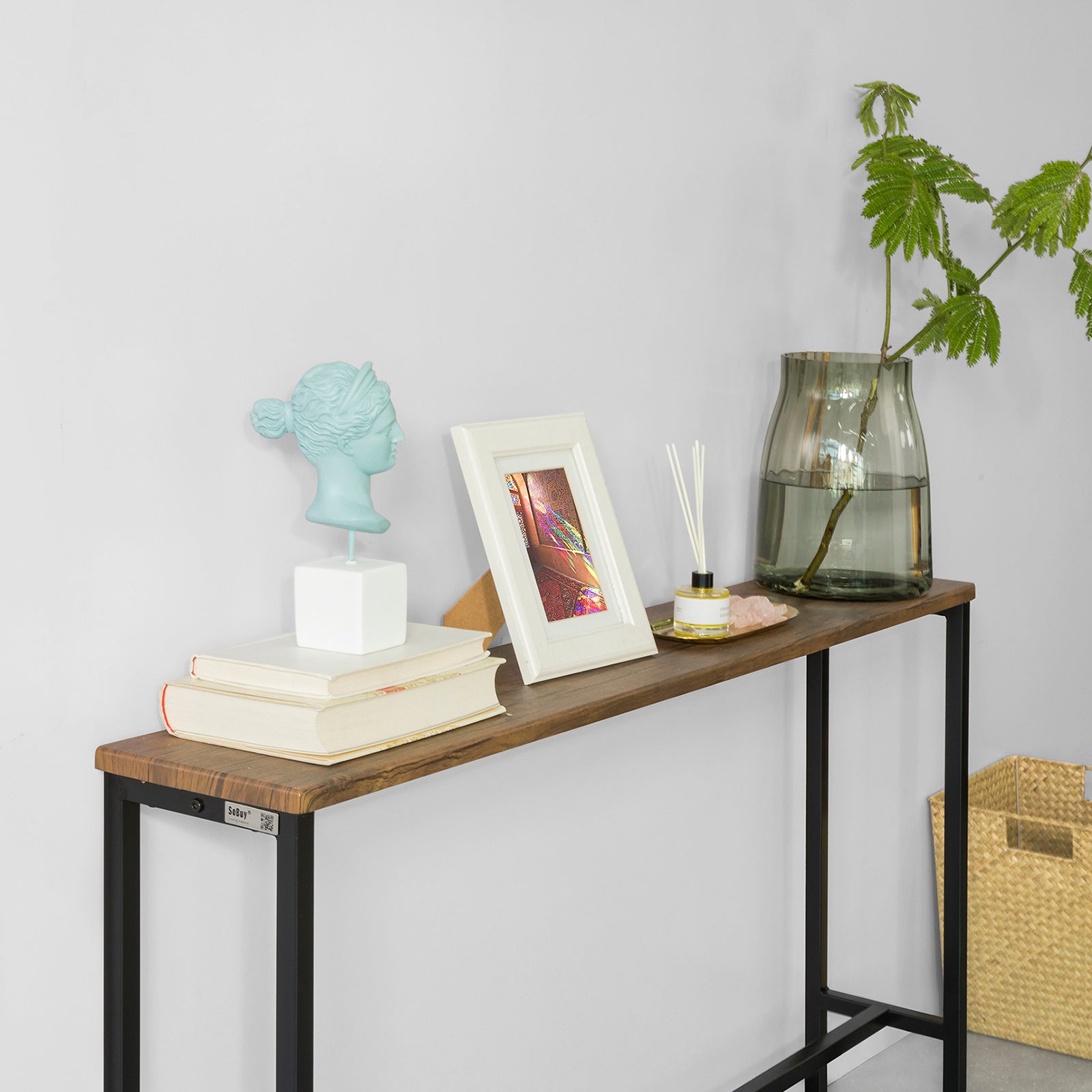 SoBuy FSB19-N, Console Table, Hall Table Side Table End Table, Living Room Sofa Table,W120 x D20 x H65cm