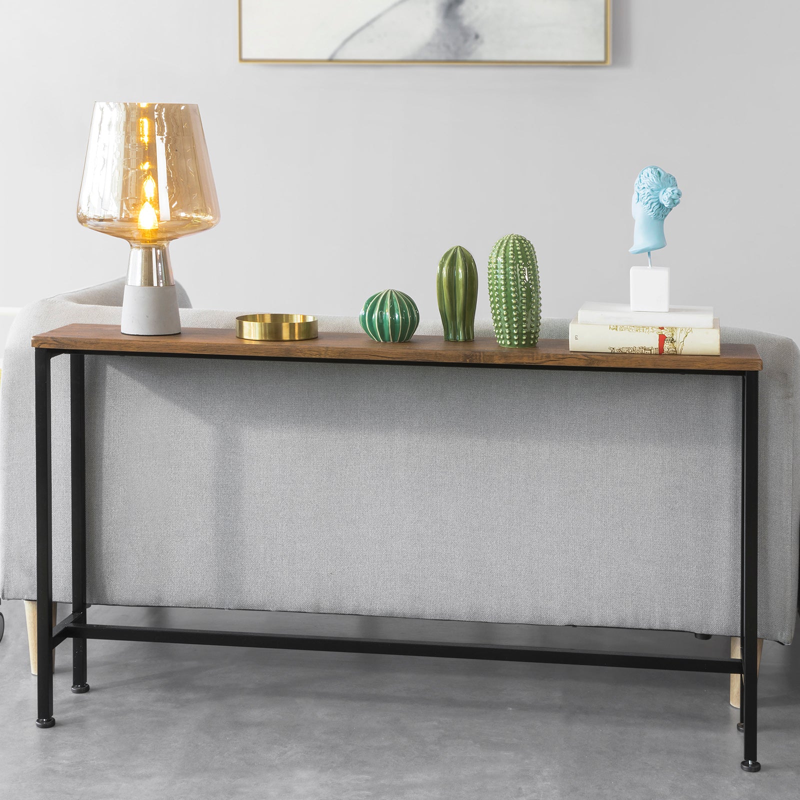 SoBuy FSB19-N, Console Table, Hall Table Side Table End Table, Living Room Sofa Table,W120 x D20 x H65cm