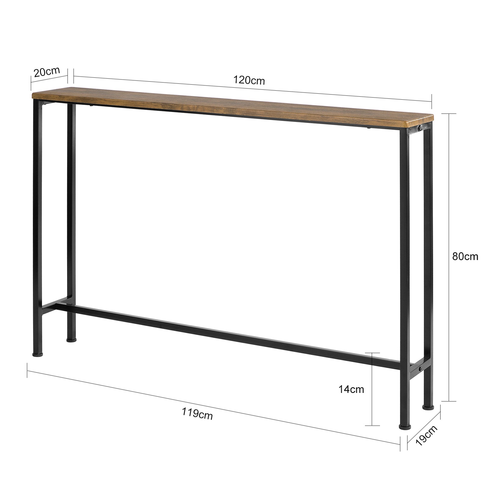 SoBuy FSB19-XL-N, Console Table Hall Table Side Table End Table Living Room Sofa Table, H80cm