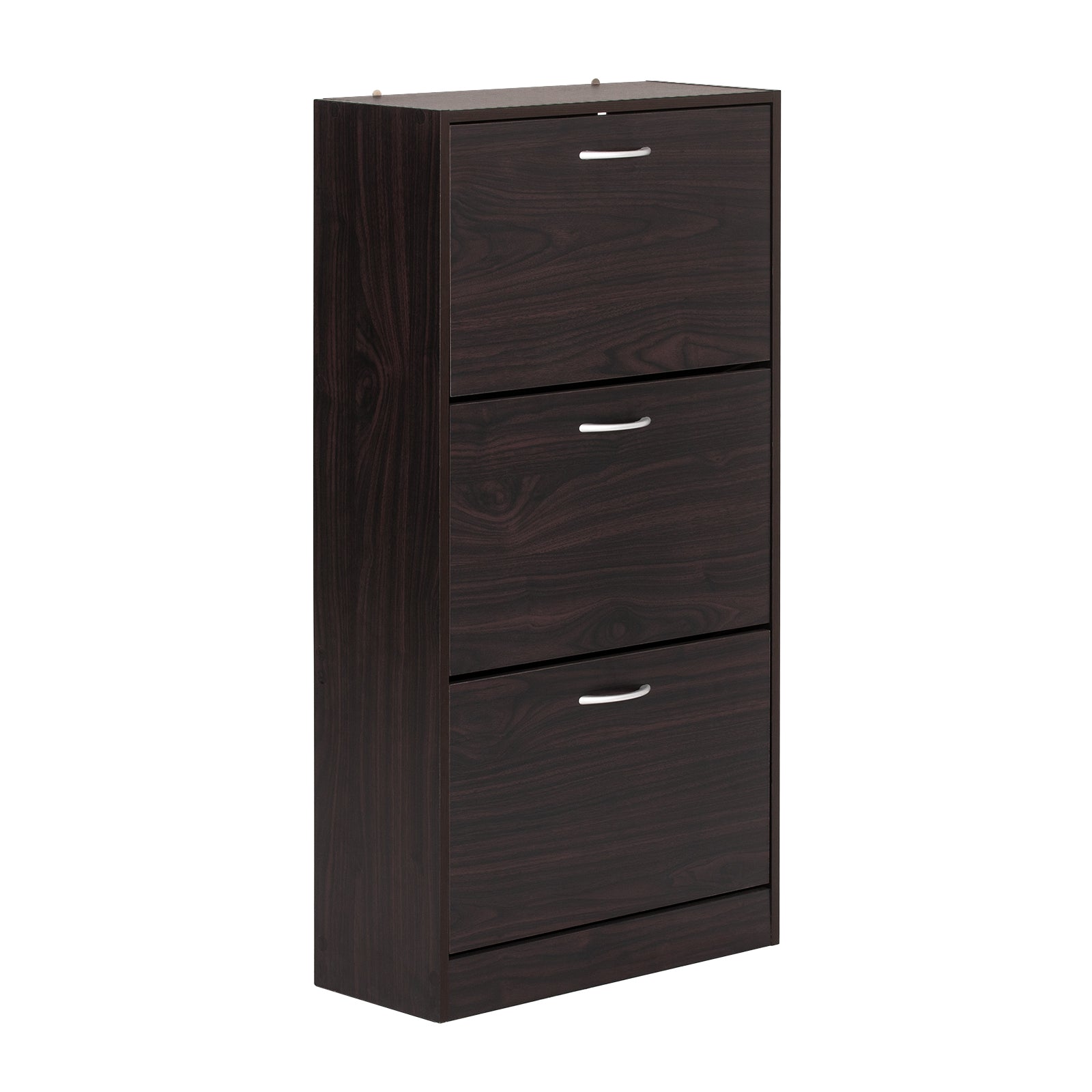 SoBuy FSR110-BR, 3 Drawers Shoe Cabinet Shoe Rack Shoe Storage Cupboard Organizer Unit
