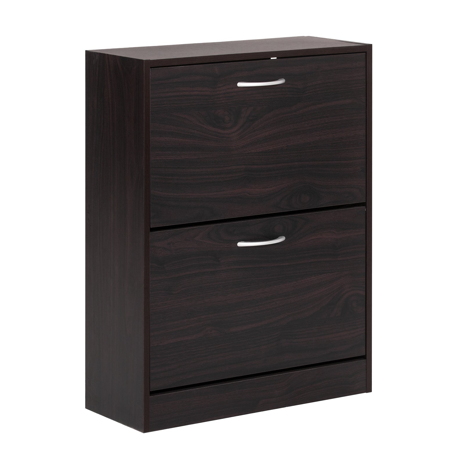 SoBuy FSR110-K-BR, 2 Drawers Shoe Cabinet Shoe Rack Shoe Storage Cupboard Organizer Unit
