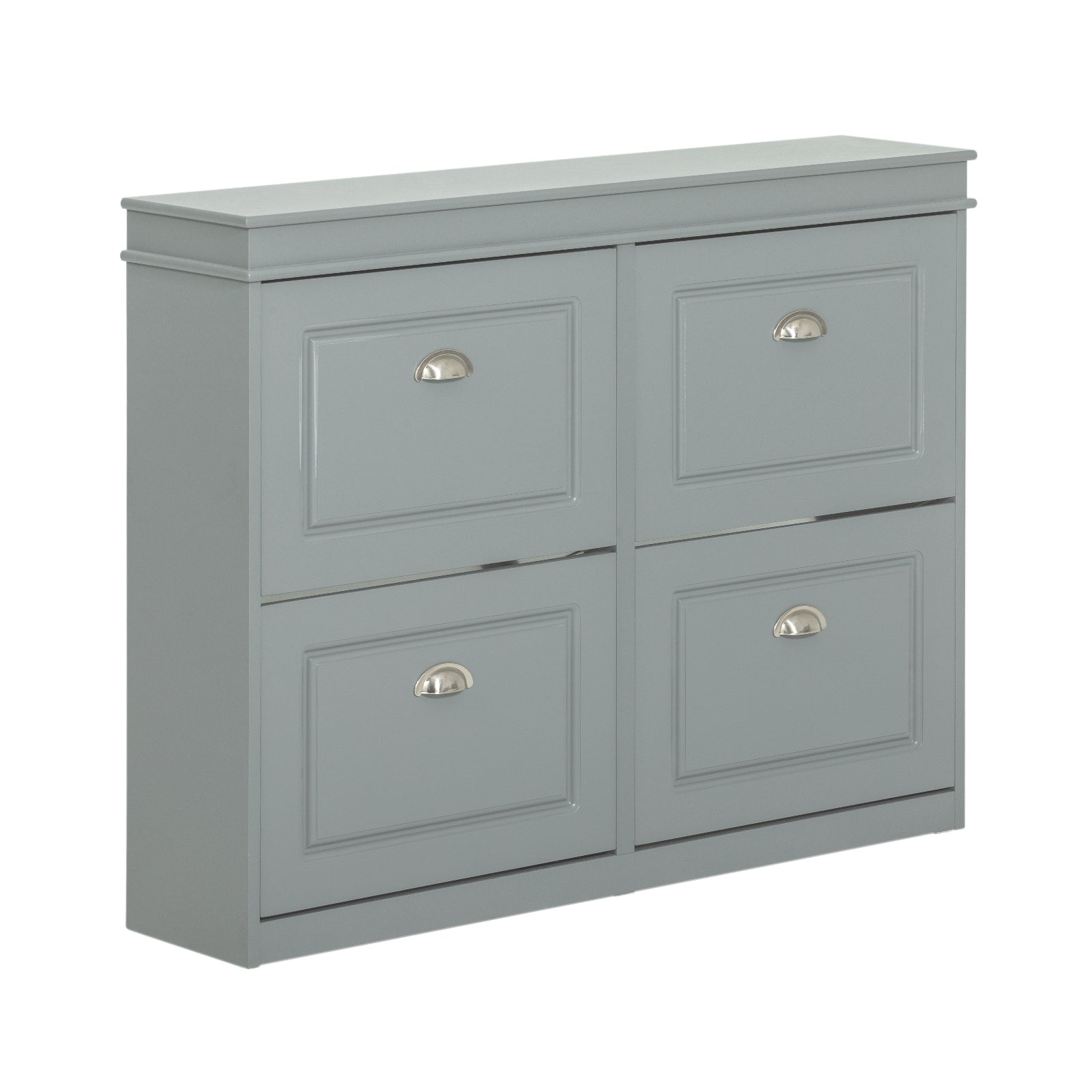 SoBuy FSR79-HG,4 Drawers Shoe Cabinet Shoe Rack Shoe Storage Cupboard Organizer Unit,Grey
